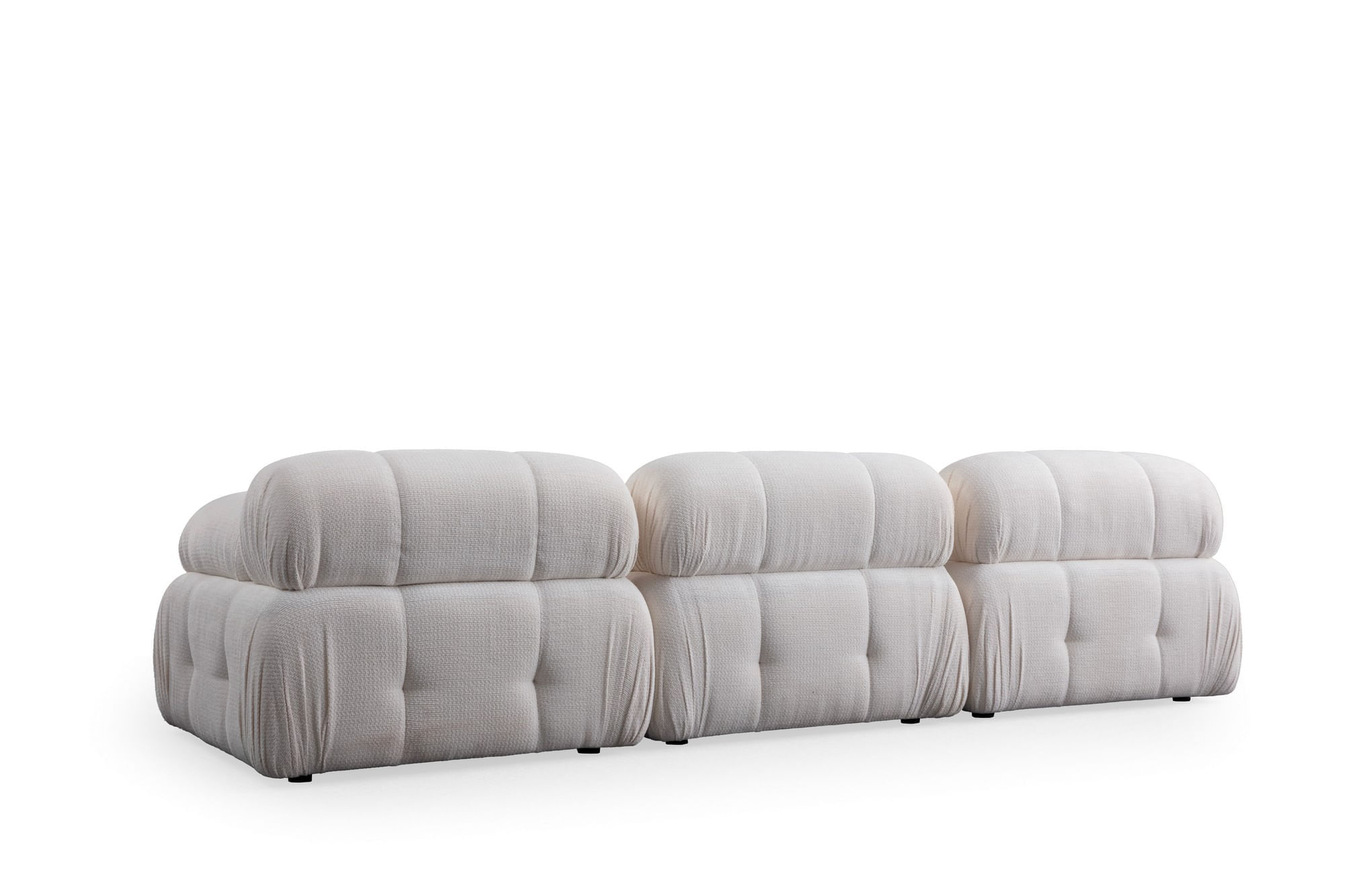Canapea 3 locuri, Atelier Del Sofa, lemn fag si pal, alb, 290x95x75 cm — imaginea 5