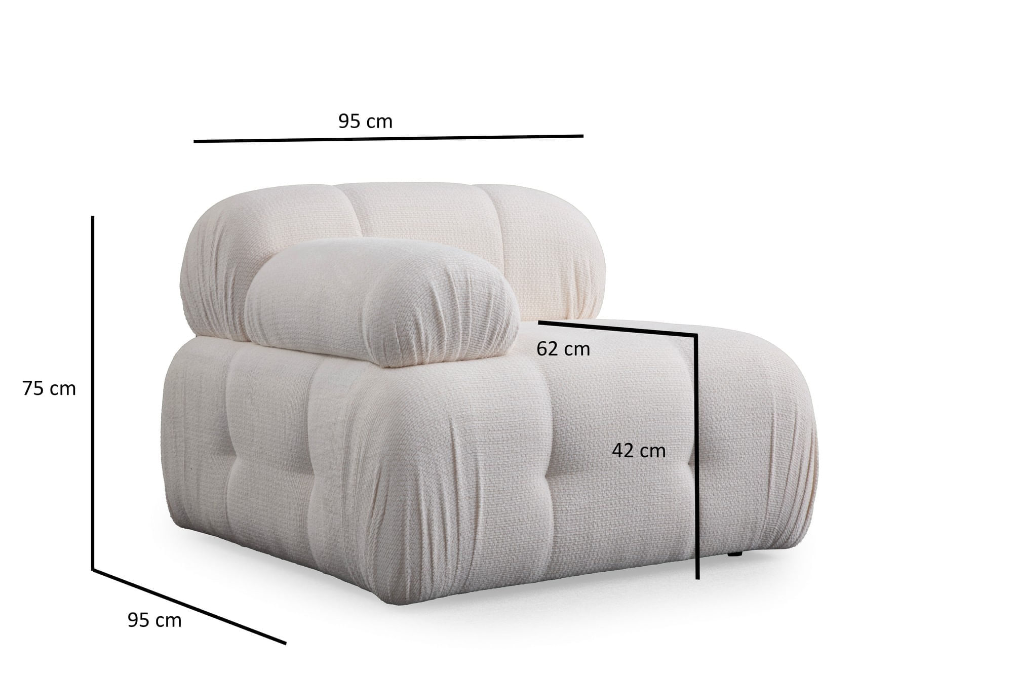 Canapea 3 locuri, Atelier Del Sofa, lemn fag si pal, alb, 290x95x75 cm — imaginea 9