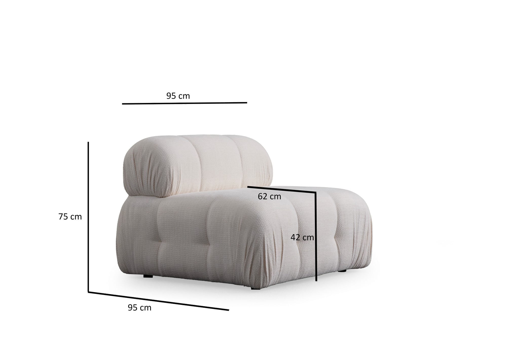 Canapea 3 locuri, Atelier Del Sofa, lemn fag si pal, alb, 290x95x75 cm — imaginea 10