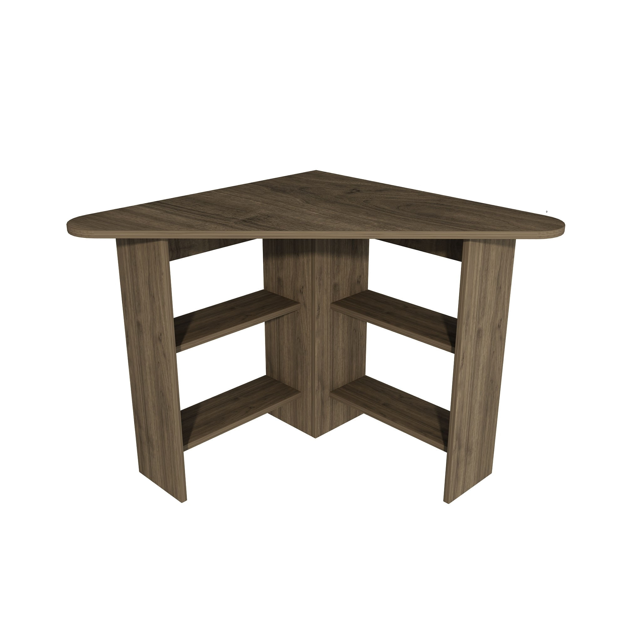 Birou de colt, Hanah Home, pal melaminat, nuc, 80x80x73.8 cm — imaginea 5