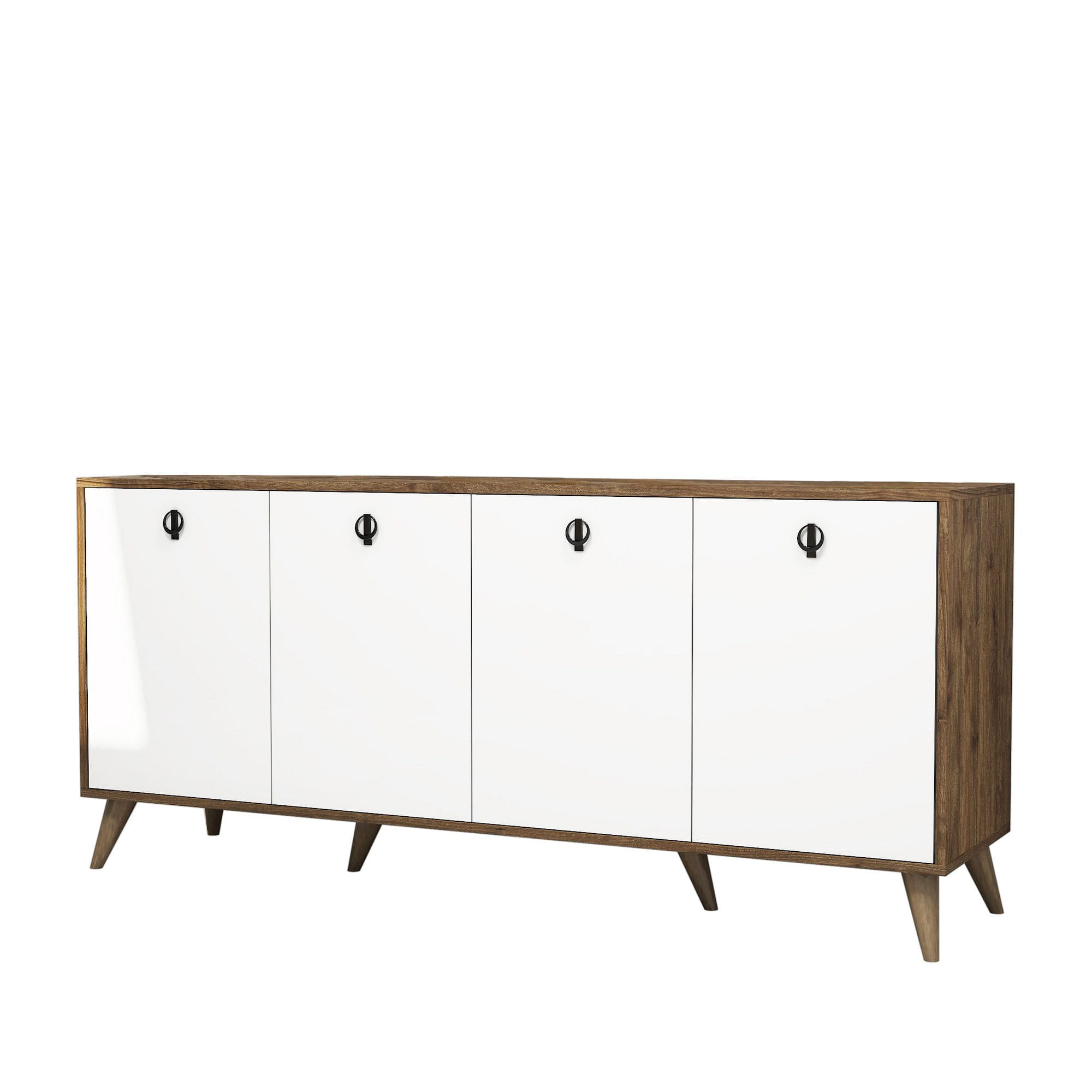 Consola, Hanah Home, pal melaminat, nuc alb, 180x80x45 cm — imaginea 6