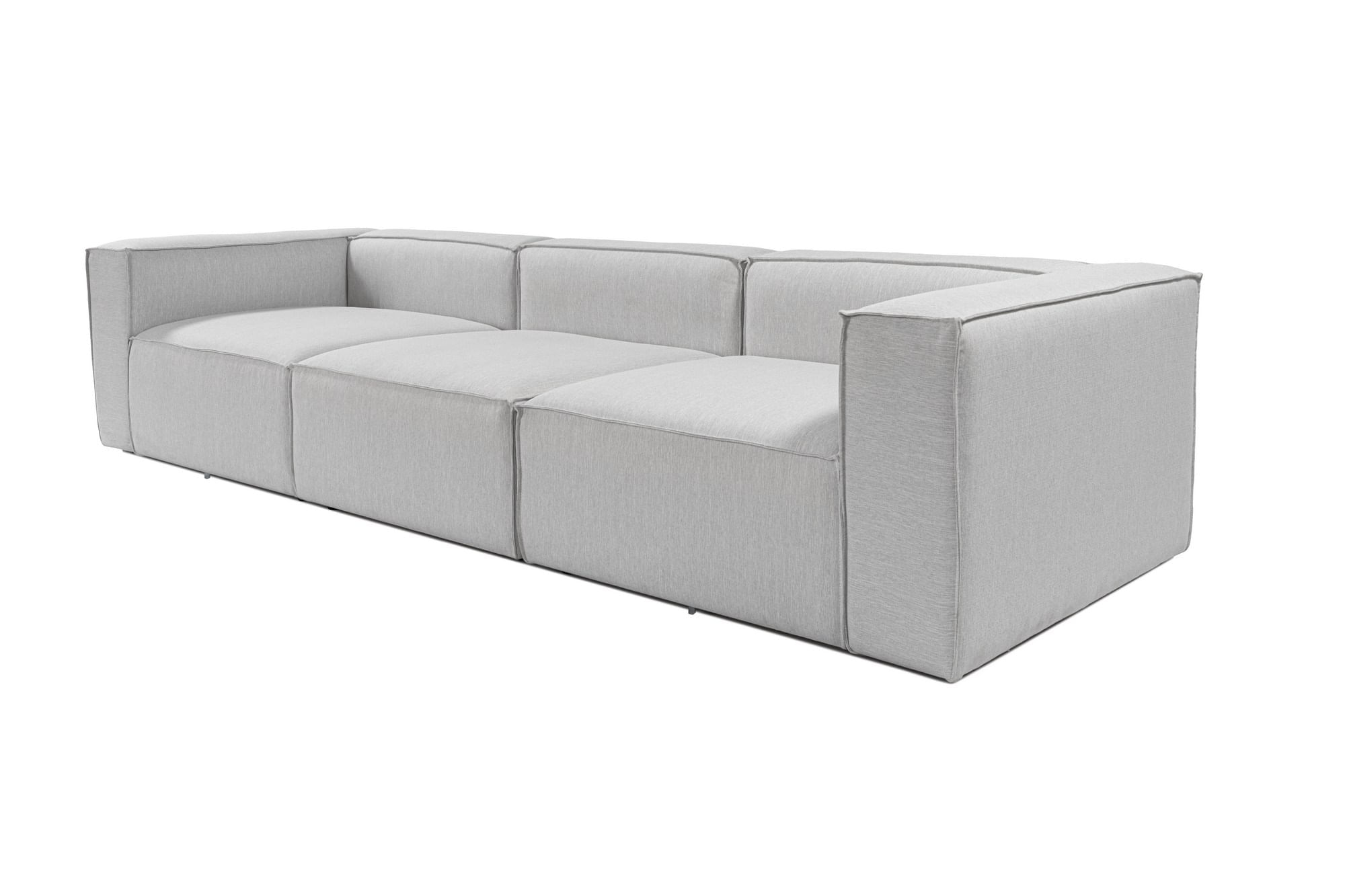 Canapea 3 locuri, Hanah Home, in, gri deschis, 296x66 cm