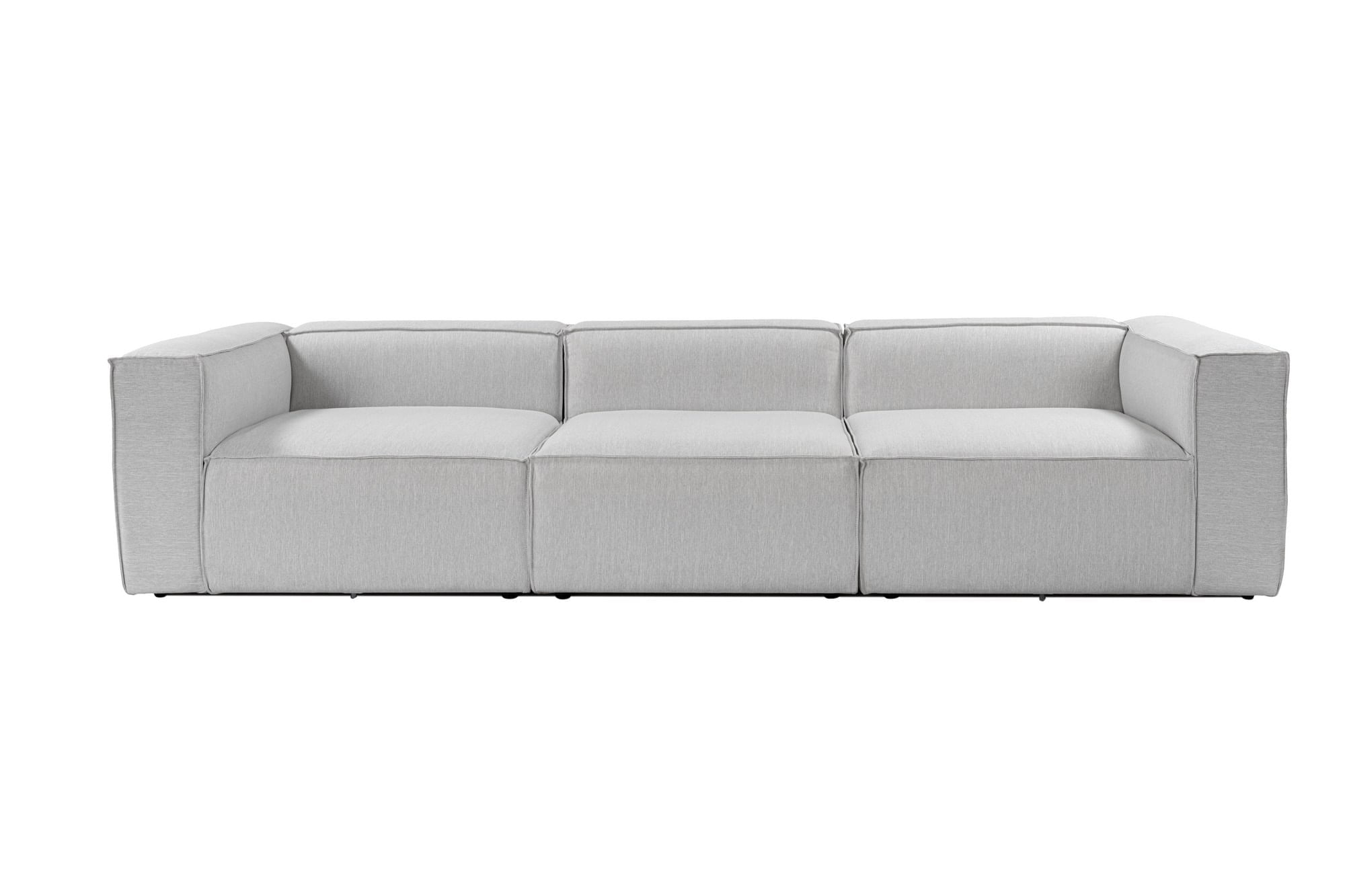 Canapea 3 locuri, Hanah Home, in, gri deschis, 296x66 cm — imaginea 13