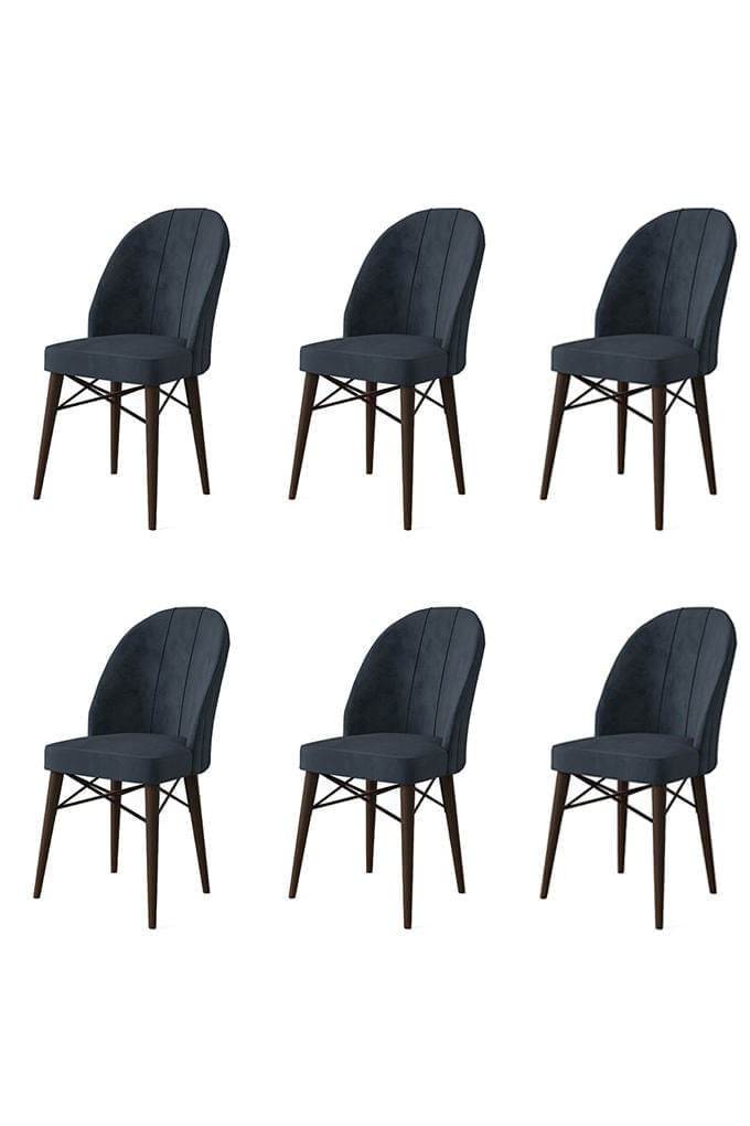 Set scaune, Hanah Home, metal, antracit si maro, 44x42x96 cm, babyface — imaginea 3