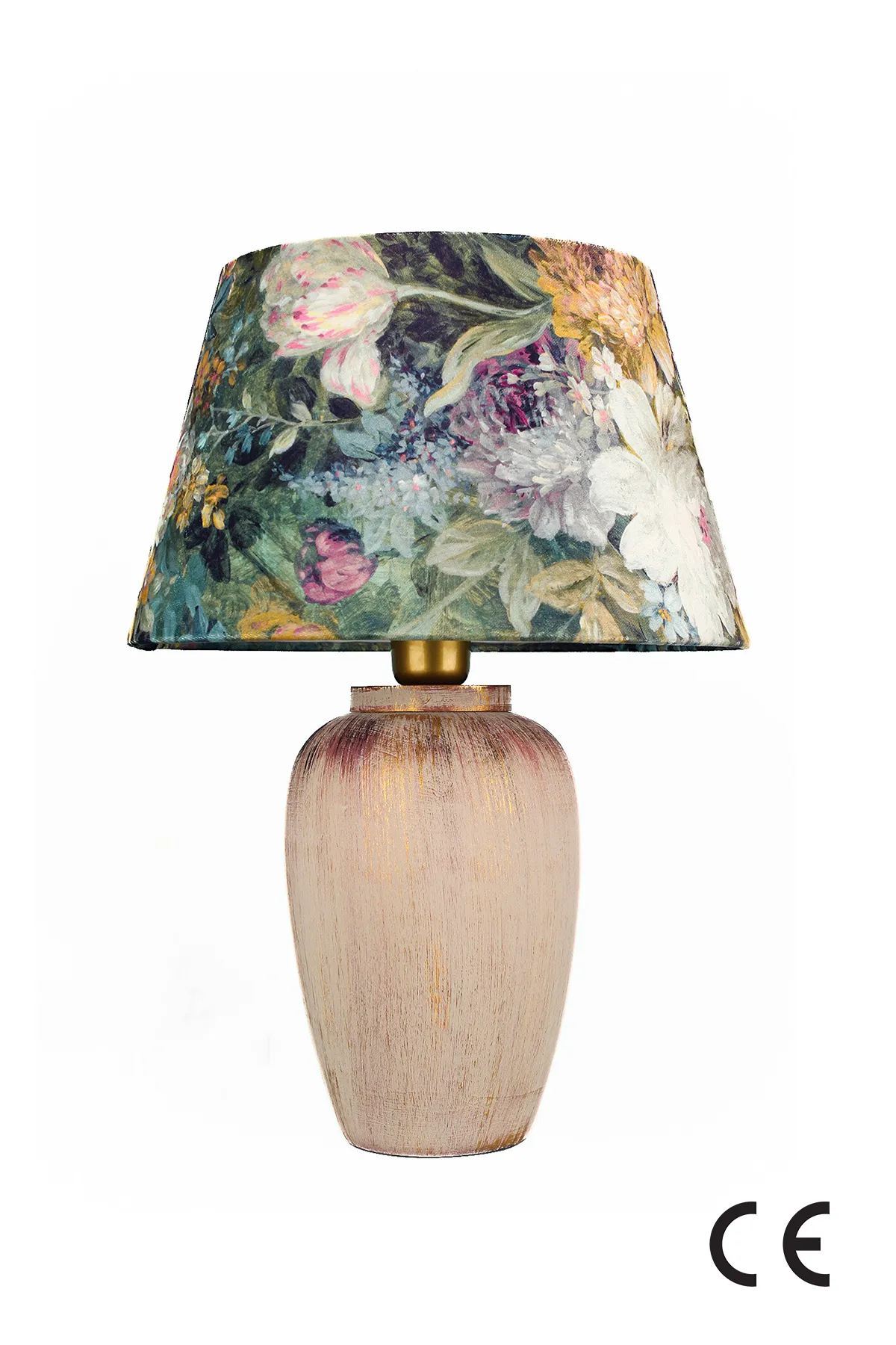 Veioza, Opviq, ceramica, ecru, inaltime 50 cm, 687HMY2446