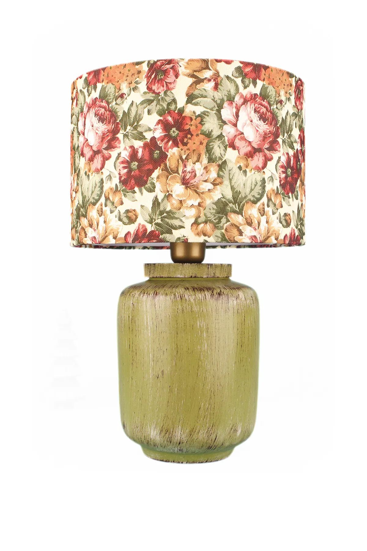 Veioza, Opviq, ceramica, verde, inaltime 46 cm
