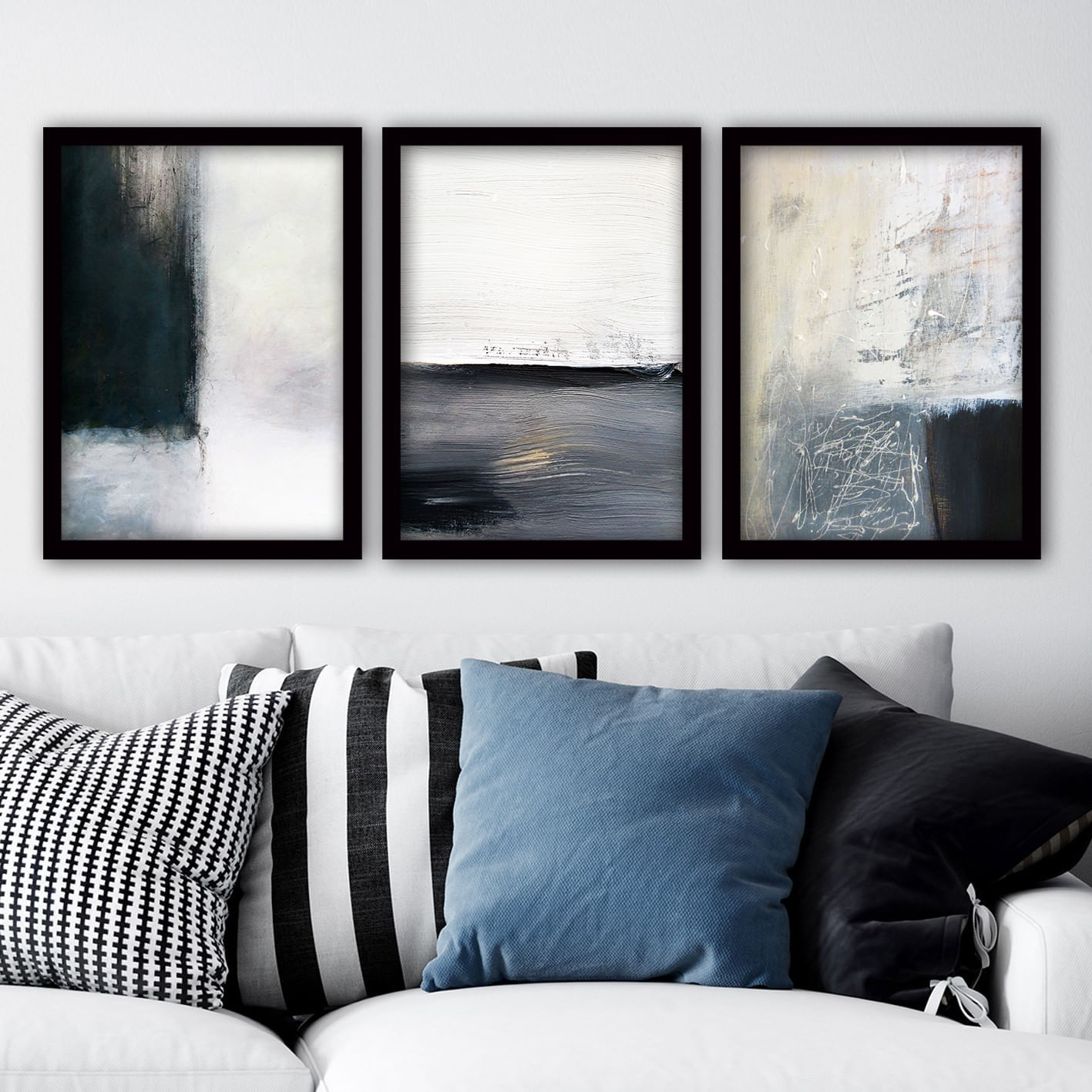 Tablou decorativ cu rama, Wallxpert, mdf, multicolor, 35x45 cm, set 3 bucati, 364LUL1403