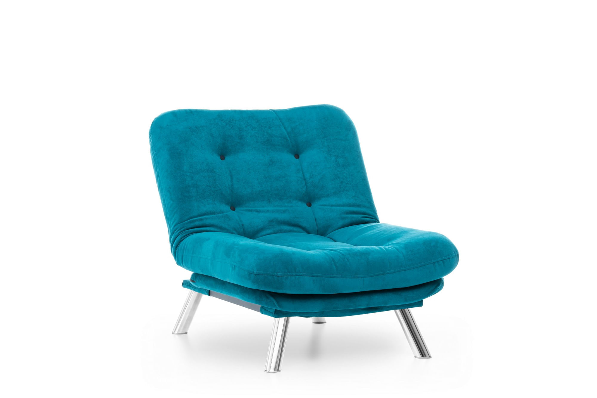 Fotoliu, Hanah Home, tesatura moale, verde petrol, 88x90x105 cm — imaginea 6