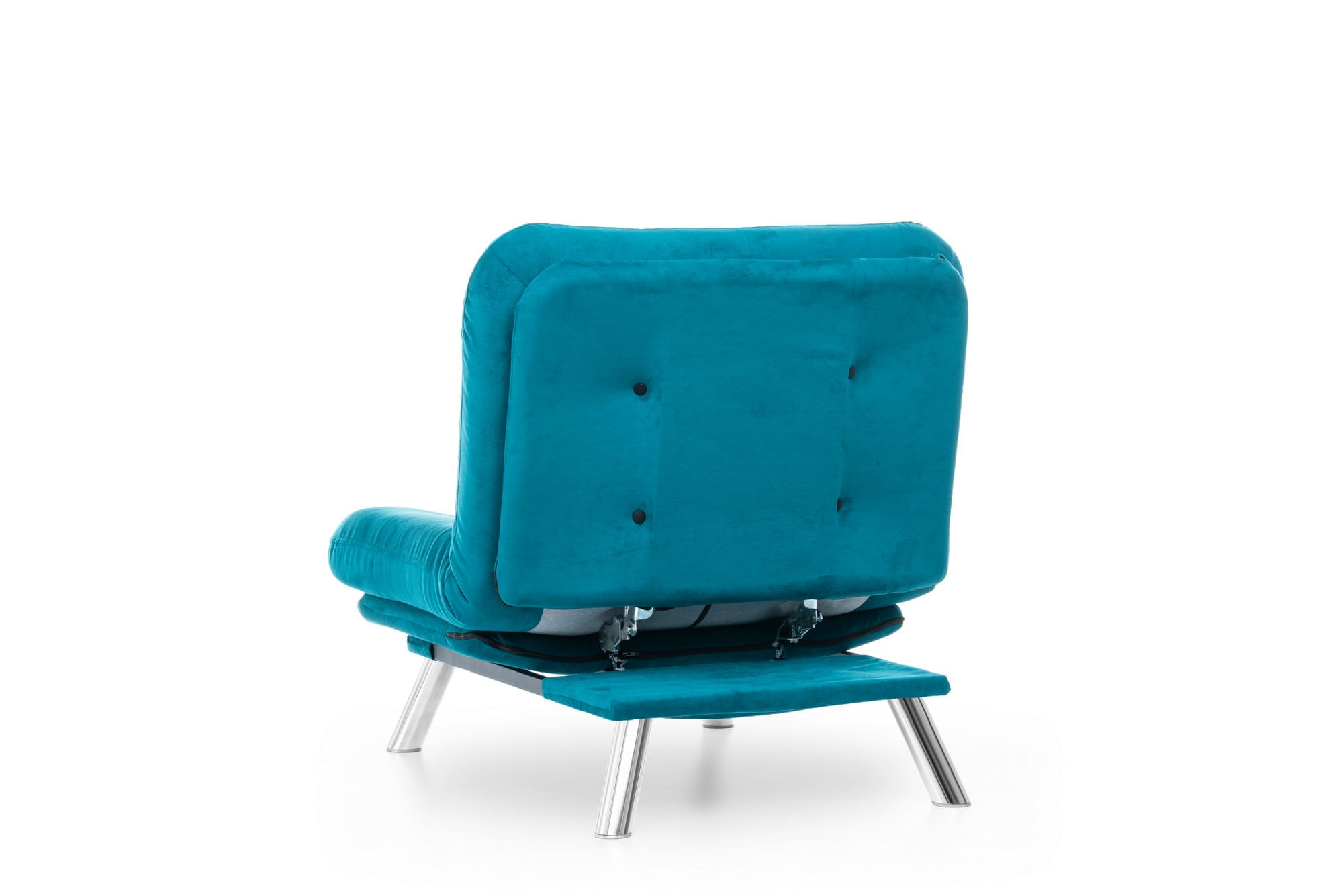 Fotoliu, Hanah Home, tesatura moale, verde petrol, 88x90x105 cm — imaginea 7