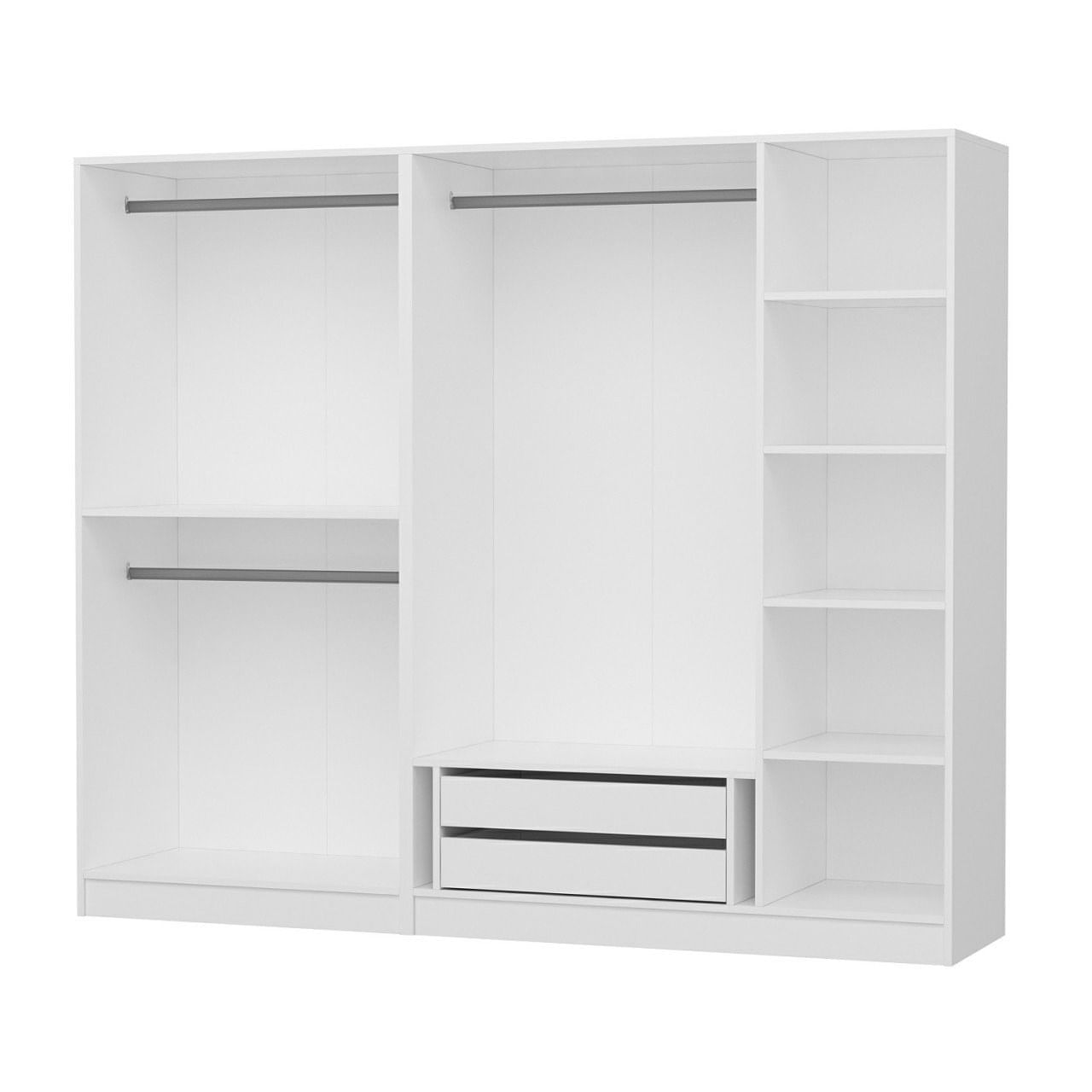 Sifonier, Hanah Home, pal melaminat, alb, 225x210x52 cm — imaginea 2