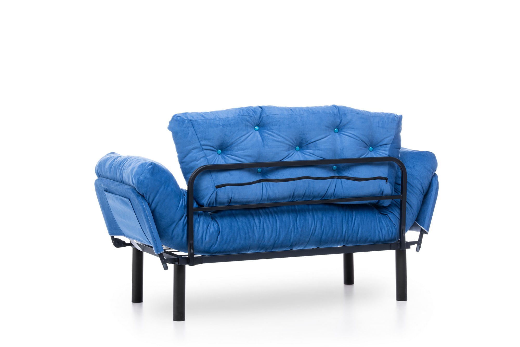 Canapea extensibila, Hanah Home, metal, albastru, 155x85x70 cm — imaginea 11