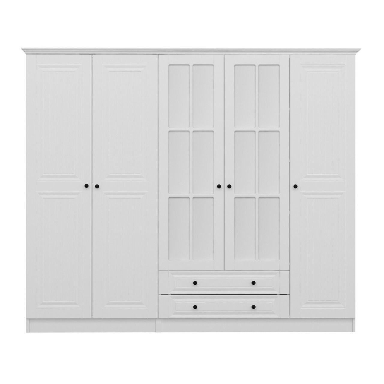 Sifonier, Hanah Home, pal melaminat, alb, 225x210x52 cm — imaginea 7