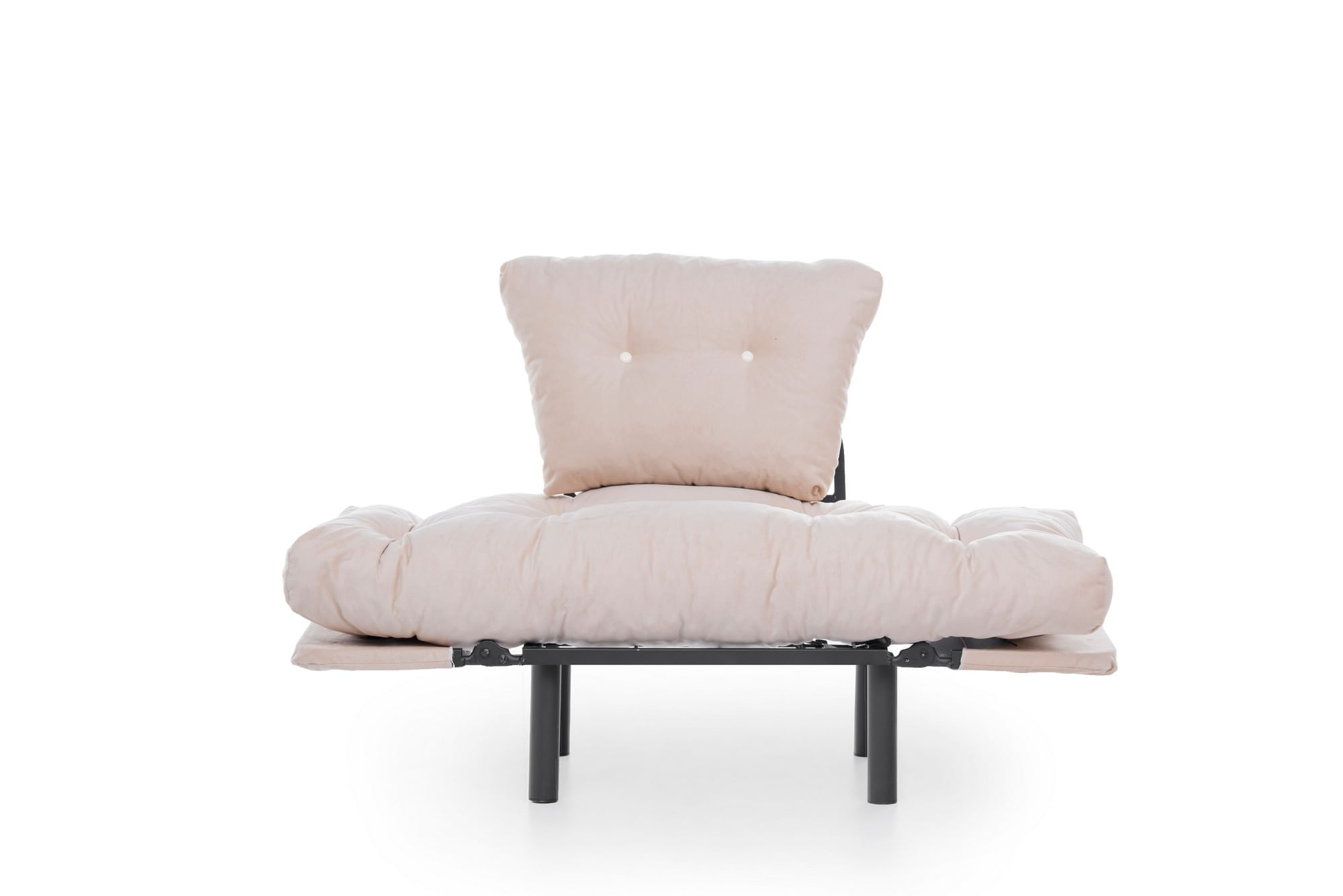 Fotoliu cu aripi, Hanah Home, metal, crem, 95x85x70 cm — imaginea 5