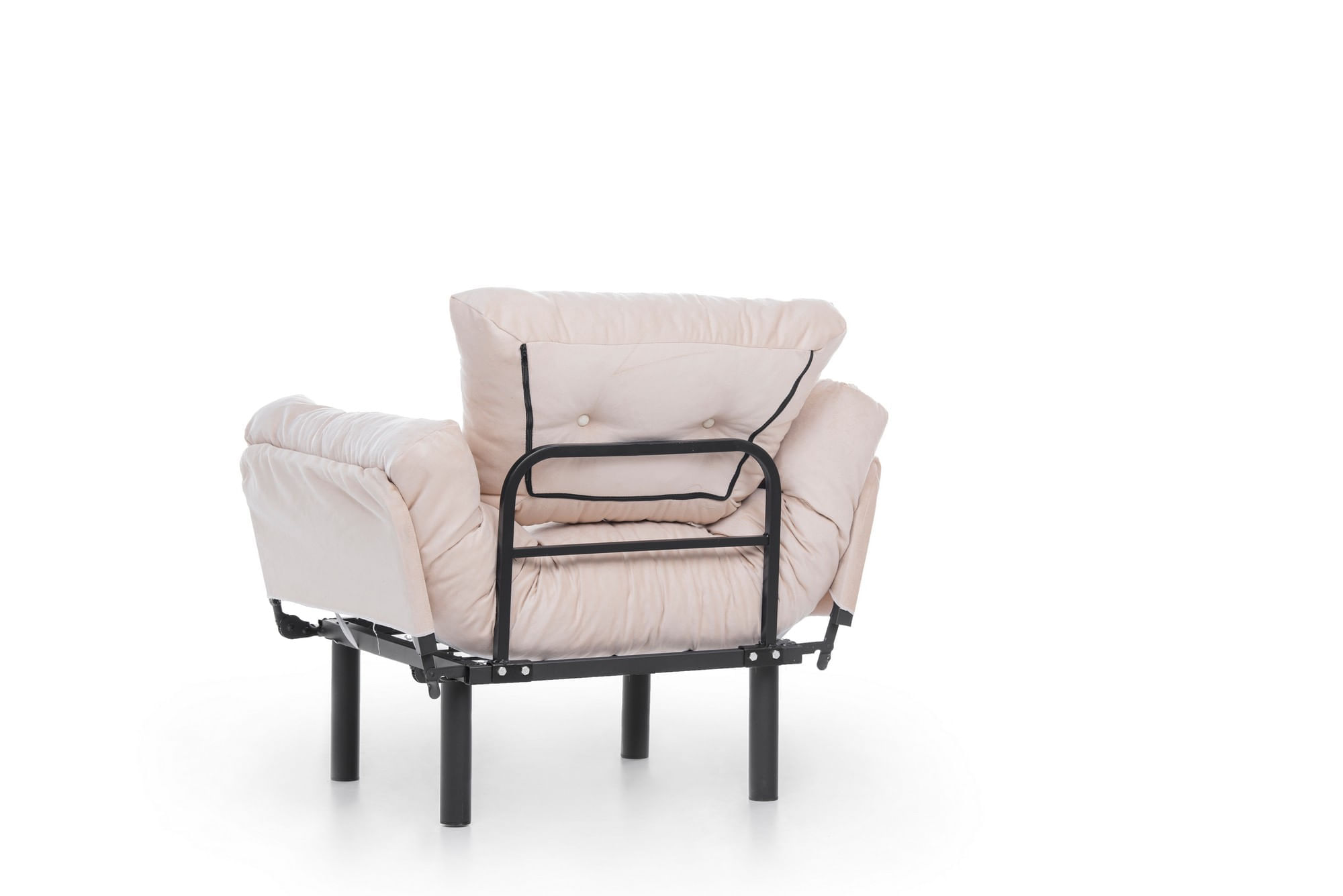 Fotoliu cu aripi, Hanah Home, metal, crem, 95x85x70 cm — imaginea 10