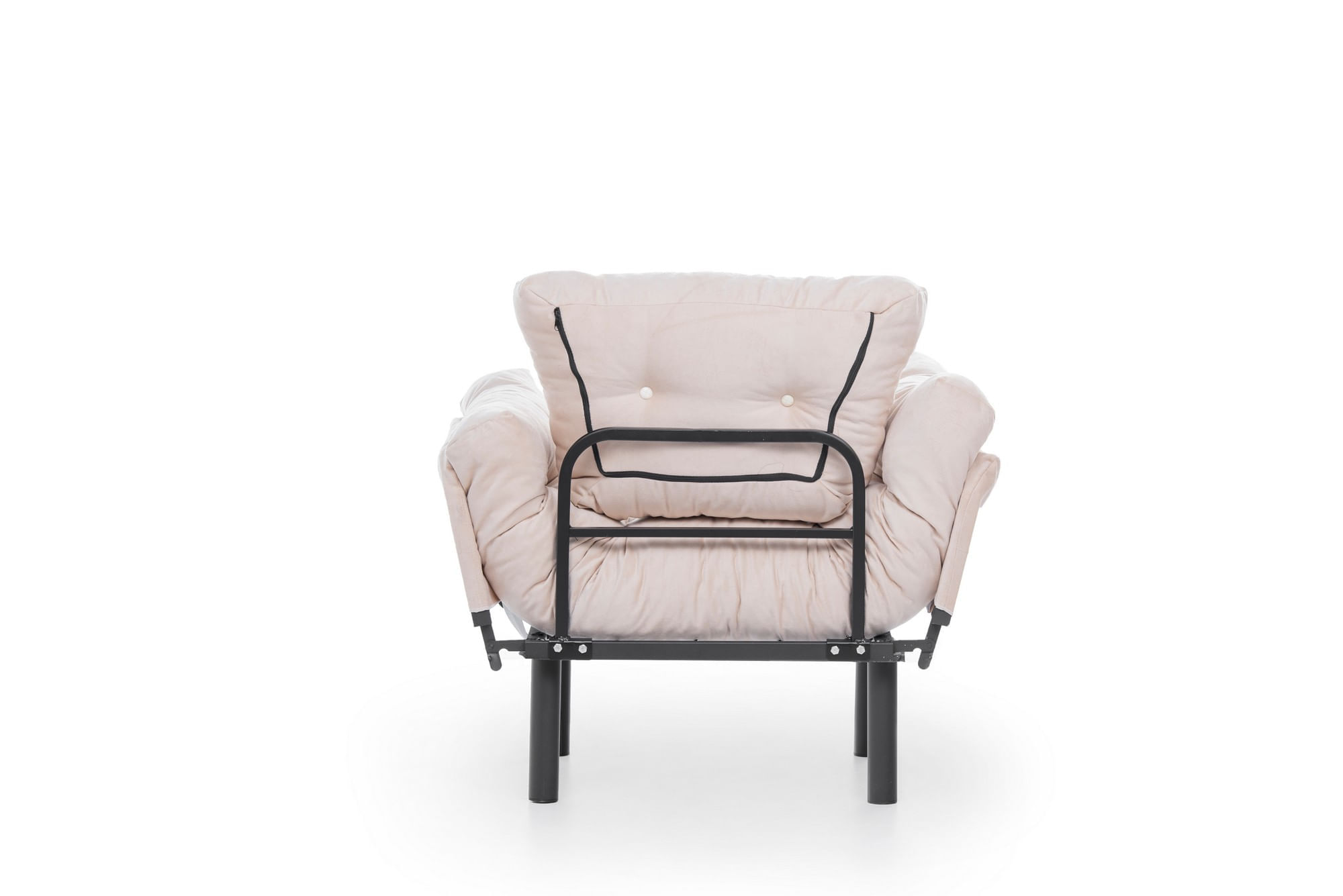 Fotoliu cu aripi, Hanah Home, metal, crem, 95x85x70 cm — imaginea 11