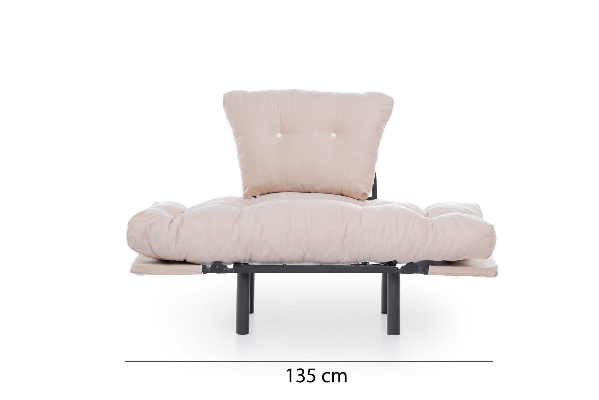 Fotoliu cu aripi, Hanah Home, metal, crem, 95x85x70 cm — imaginea 13
