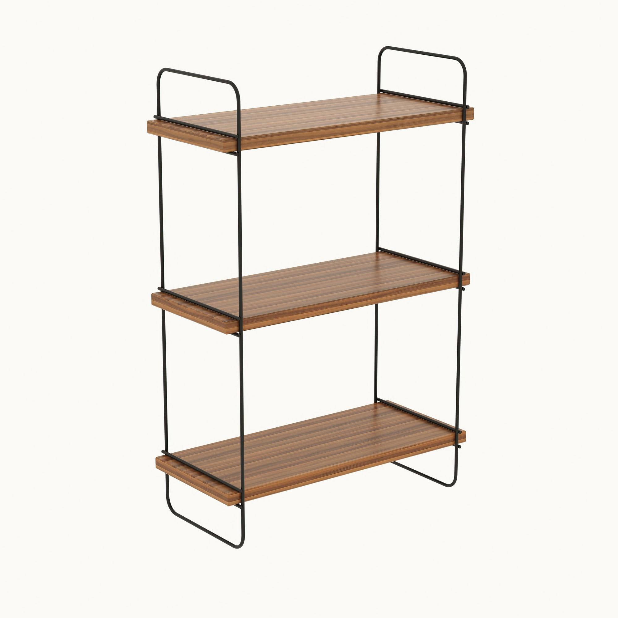 Raft de perete, Hanah Home, pal melaminat, nuc, 40x20x66 cm