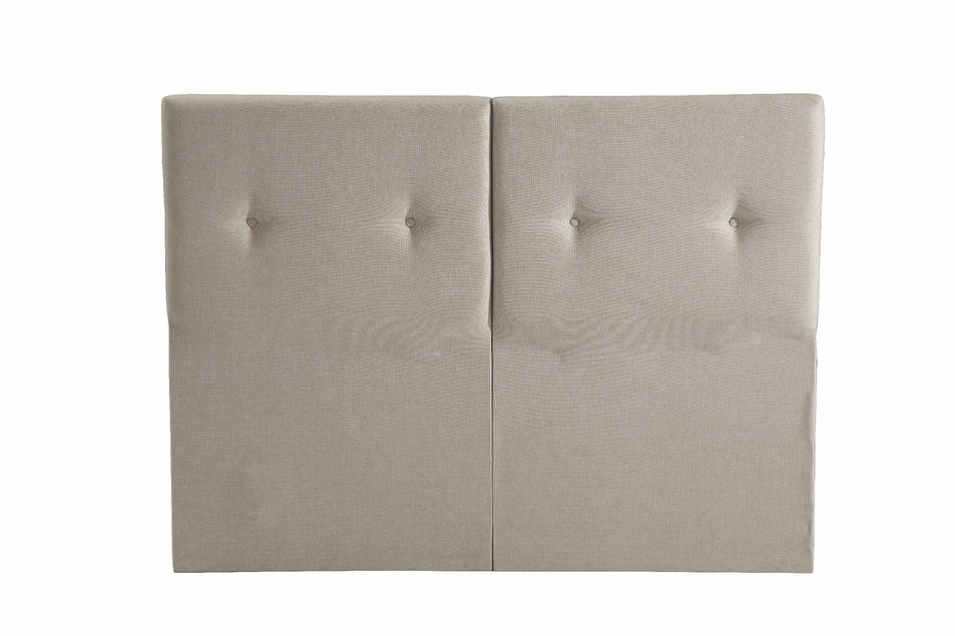 Somiera dubla cu tablie, Hanah Home, pal melaminat, bej, 160x200 cm — imaginea 3