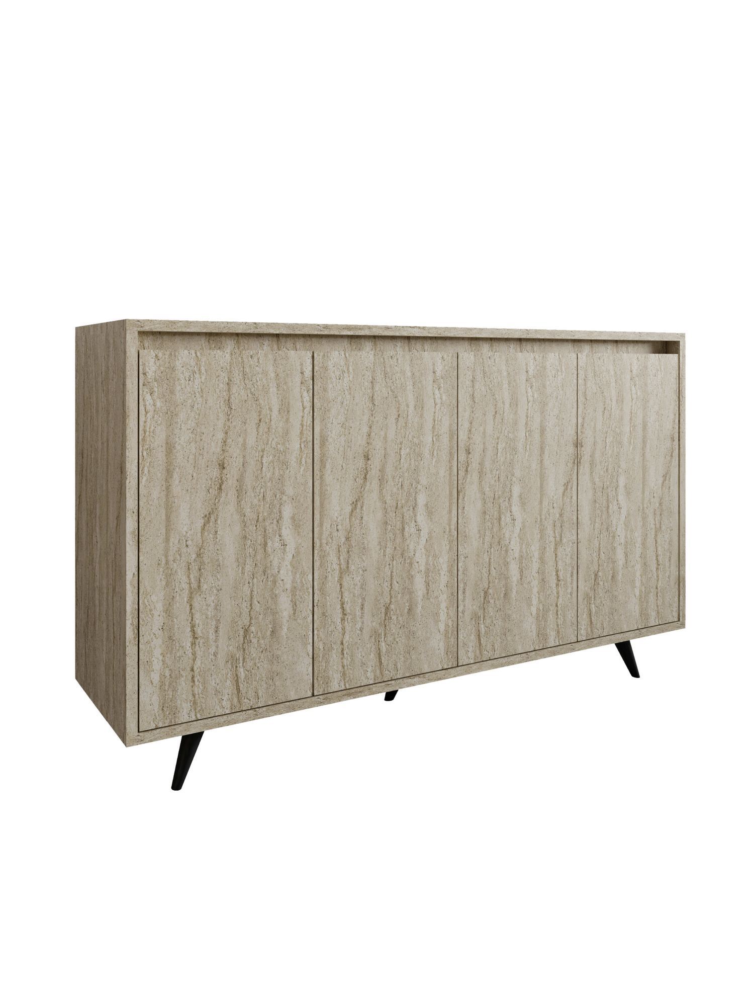 Consola, Hanah Home, panou aglomerat cu melamina, travertin, 140x40x86 cm — imaginea 4
