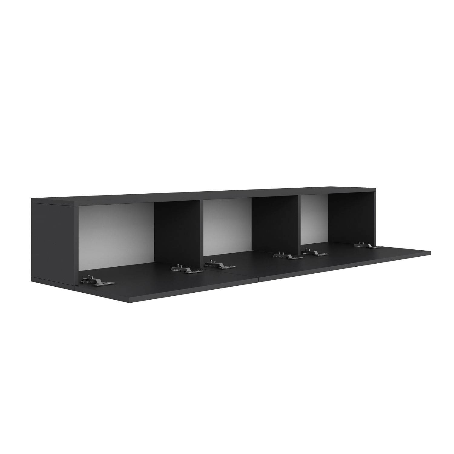 Comoda tv, Hanah Home, pal melaminat, antracit, 150x30x32 cm - imagine 2
