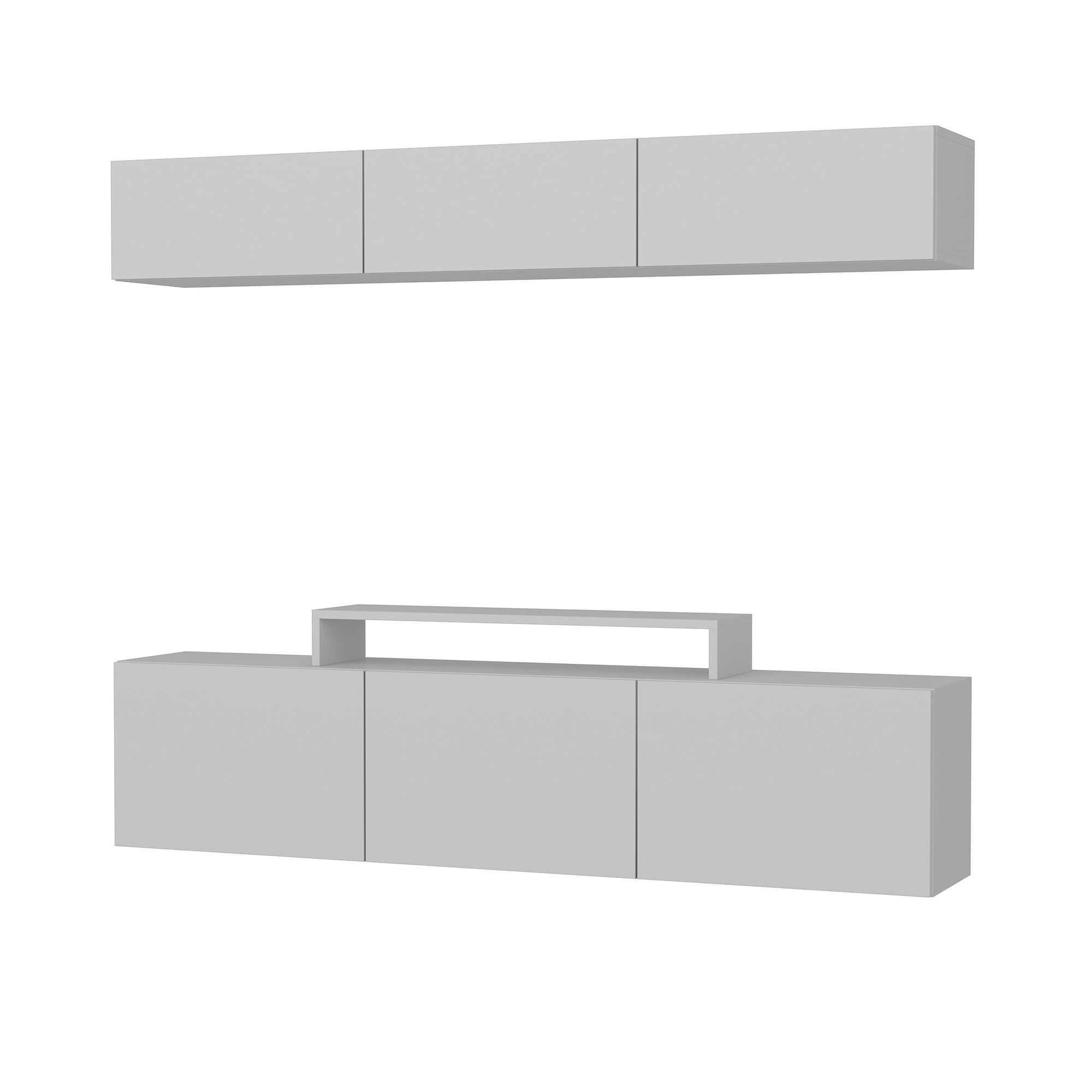 Comoda tv, Hanah Home, pal melaminat, alb, 180x40x37.4 cm — imaginea 4