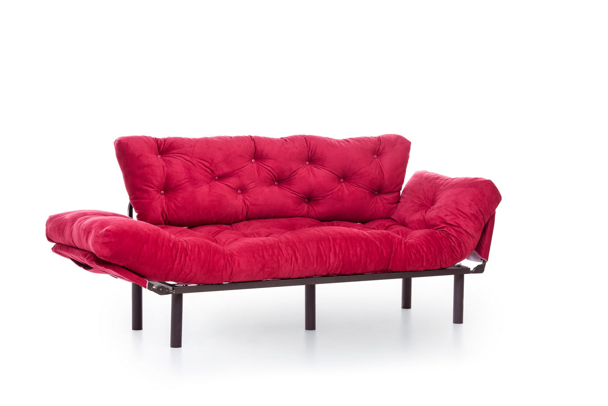 Canapea extensibila, Hanah Home, metal, maro, 185x85x70 cm — imaginea 5