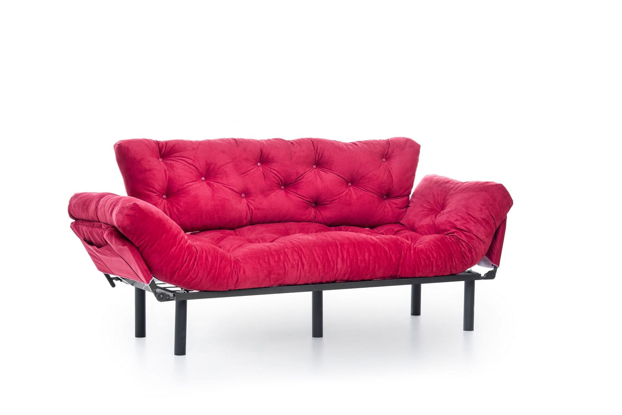 Canapea extensibila, Hanah Home, metal, maro, 185x85x70 cm — imaginea 7