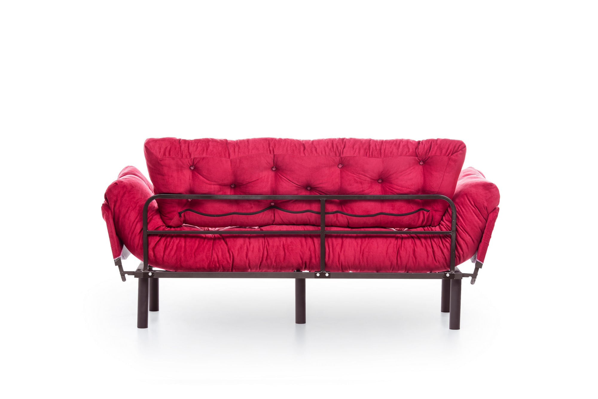 Canapea extensibila, Hanah Home, metal, maro, 185x85x70 cm — imaginea 9