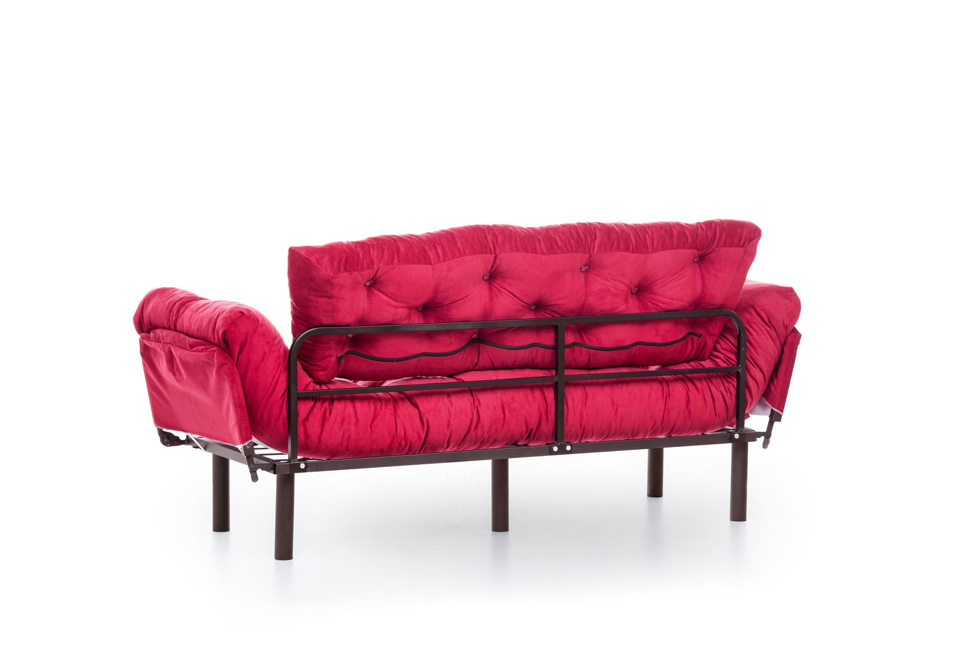 Canapea extensibila, Hanah Home, metal, maro, 185x85x70 cm — imaginea 10