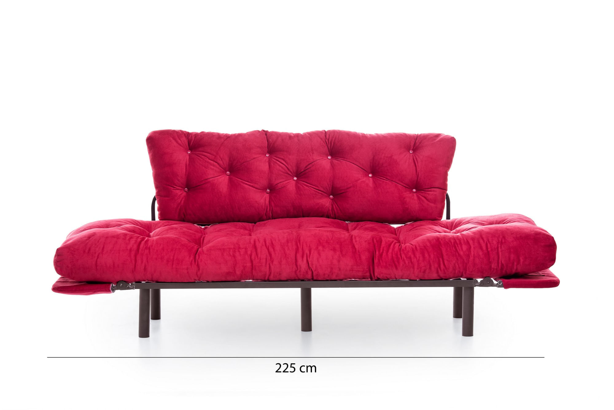 Canapea extensibila, Hanah Home, metal, maro, 185x85x70 cm — imaginea 11