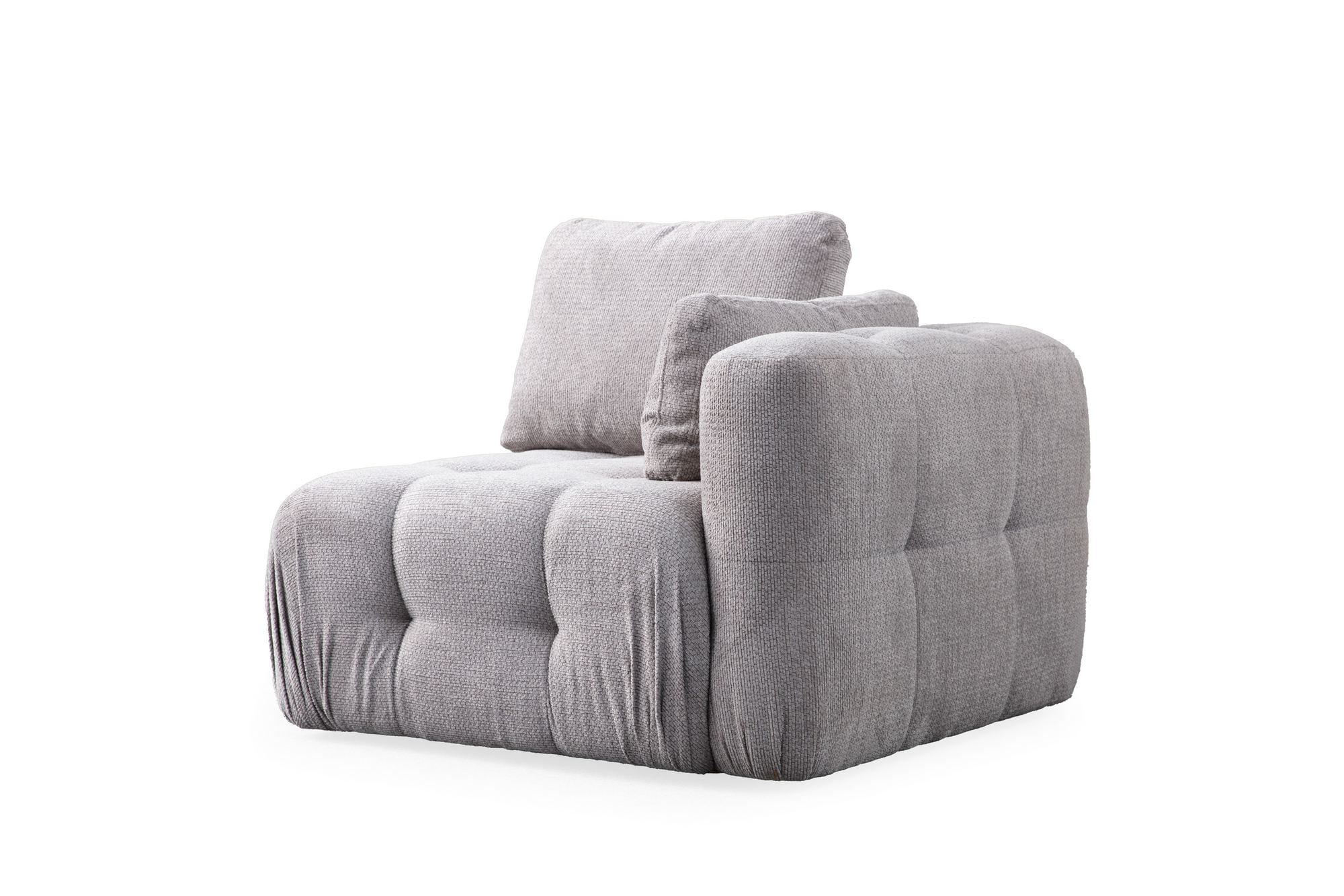 Canapea 2 locuri, Atelier Del Sofa, lemn fag si pal, gri deschis, 300x120x65 cm — imaginea 2