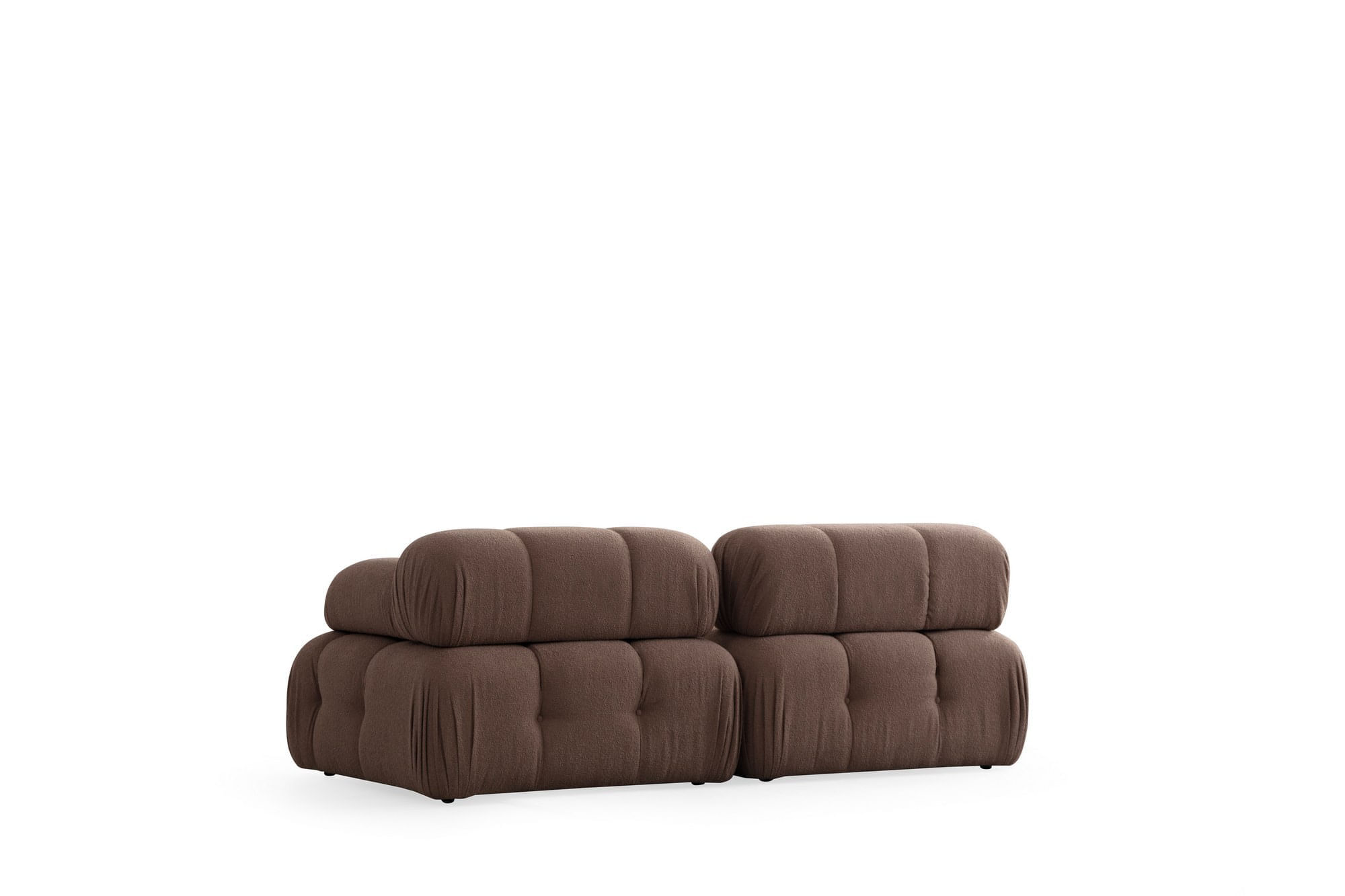 Canapea 2 locuri, Hanah Home, poliester, cappuccino, 200x100x80 cm — imaginea 2