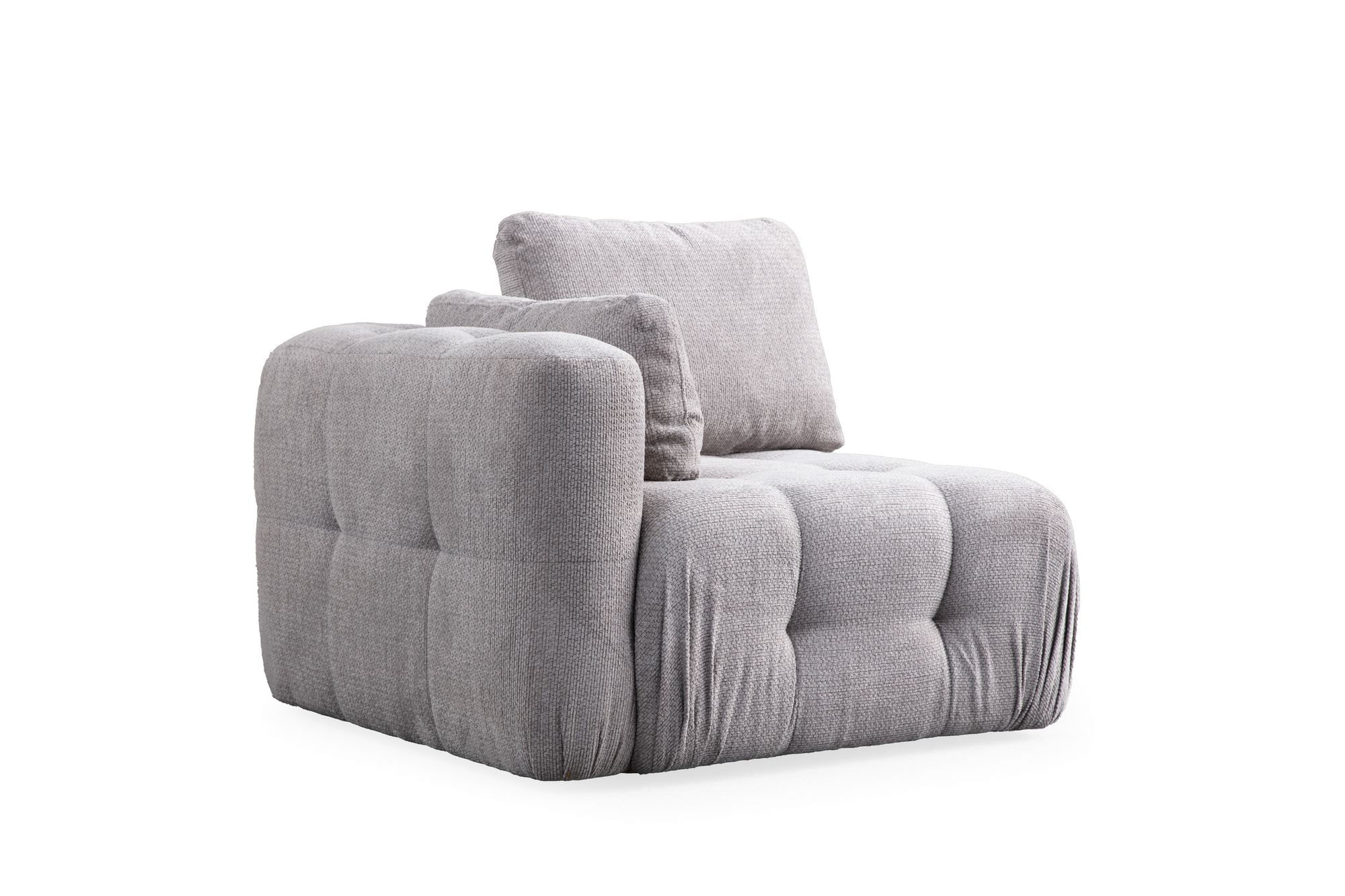 Canapea 2 locuri, Atelier Del Sofa, lemn fag si pal, gri deschis, 300x120x65 cm — imaginea 4