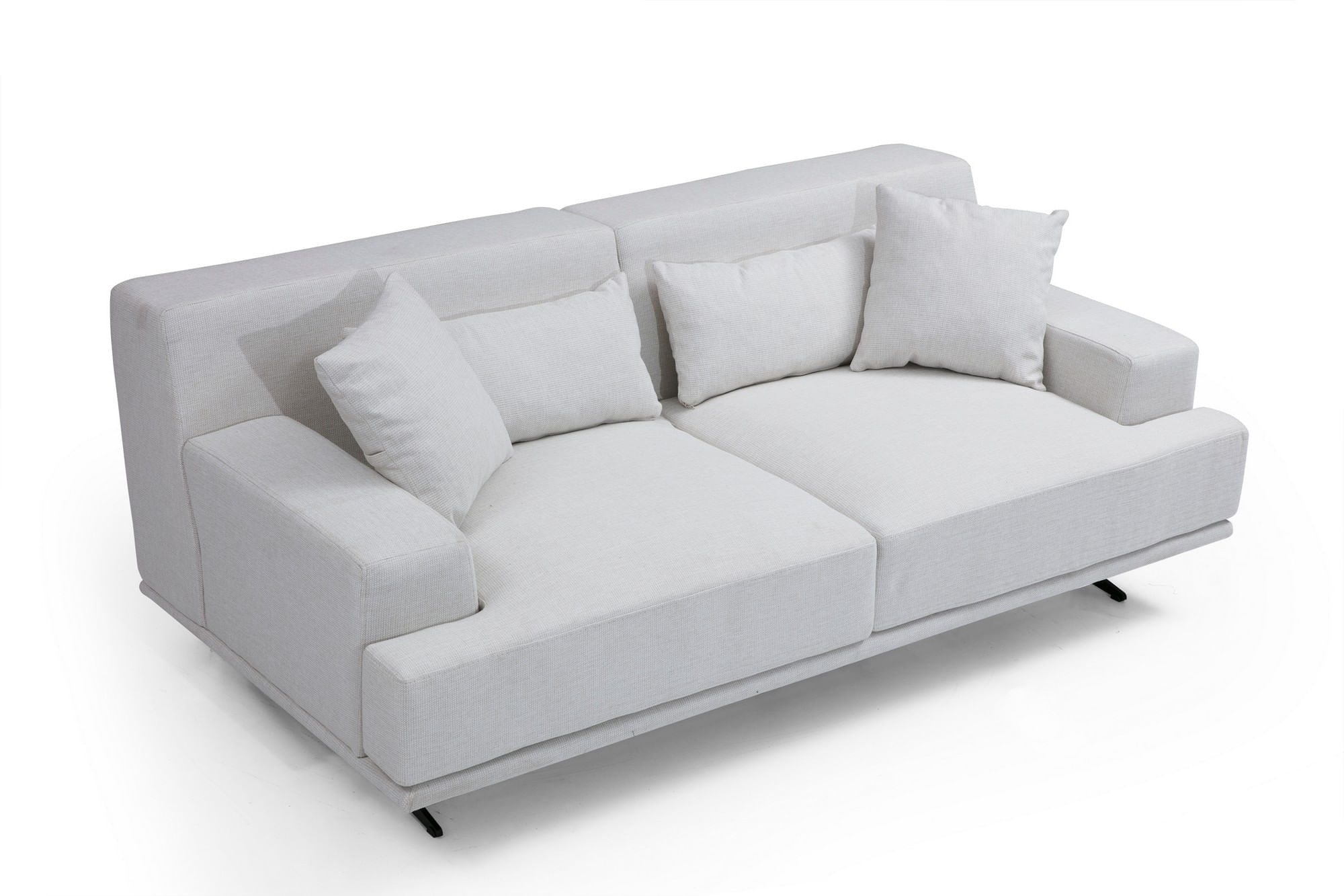 Canapea 2 locuri, Atelier Del Sofa, lemn fag si pal, bej, 200x110x80 cm — imaginea 3
