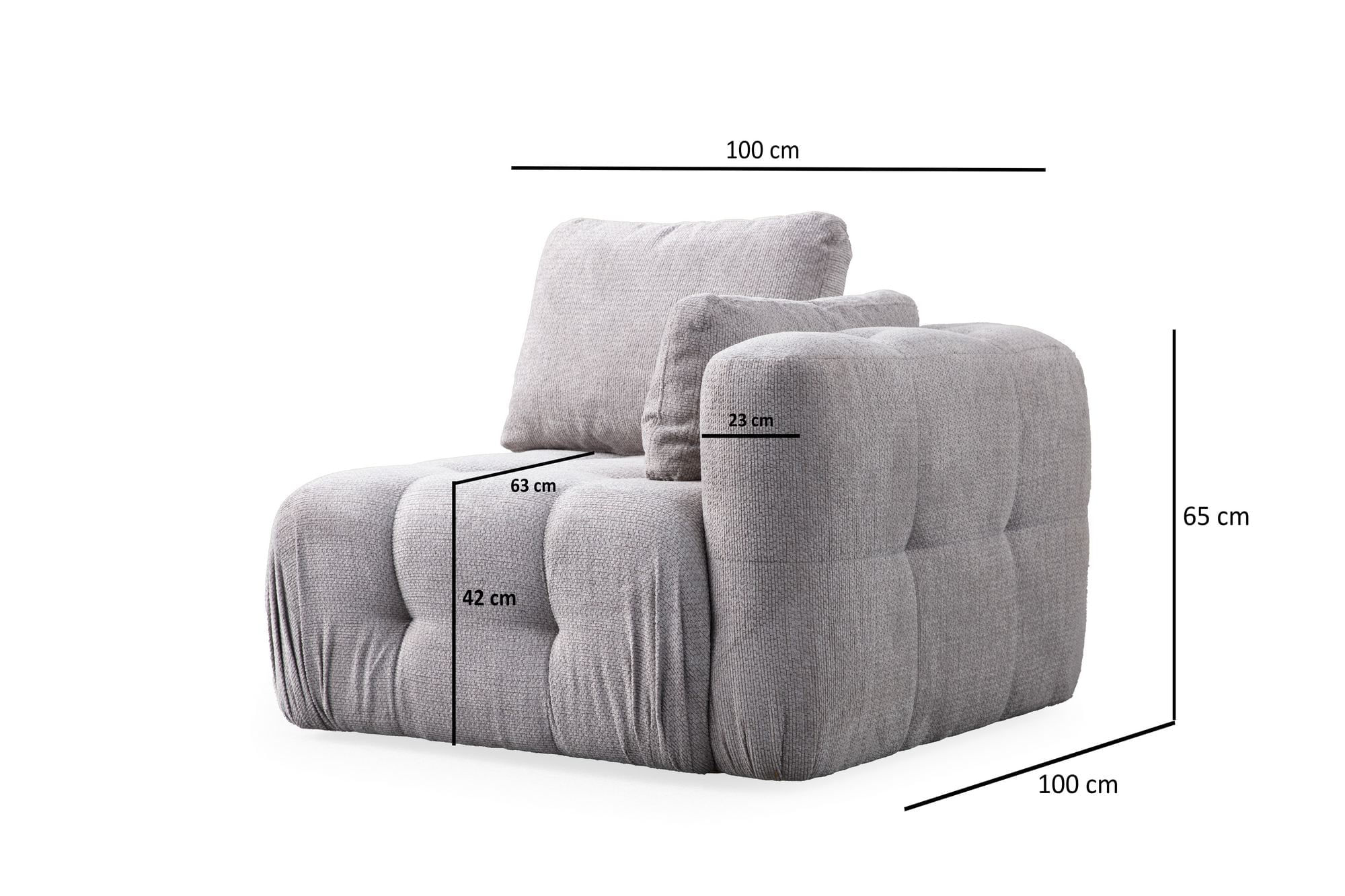 Canapea 2 locuri, Atelier Del Sofa, lemn fag si pal, gri deschis, 300x120x65 cm — imaginea 6