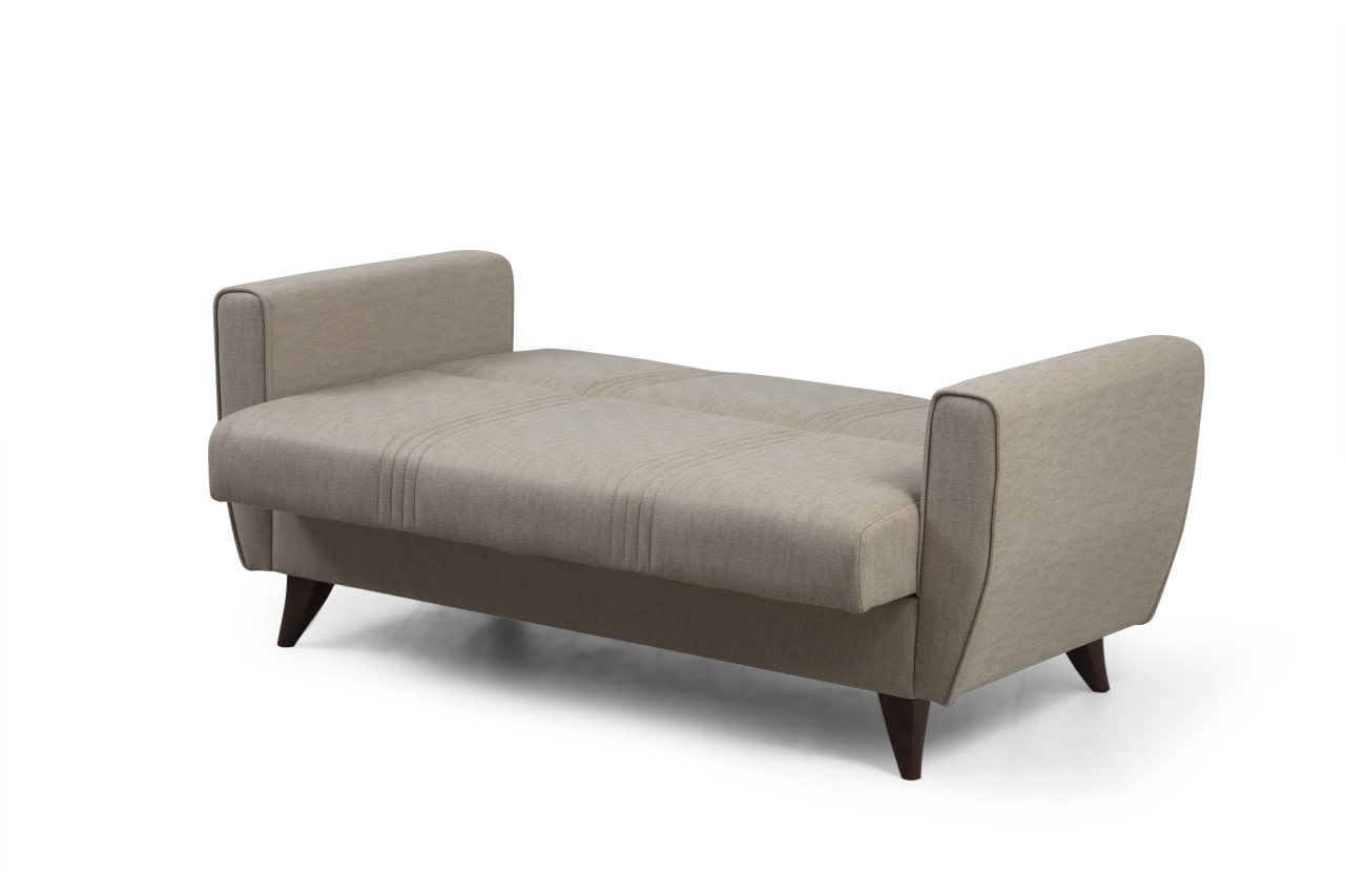 Canapea extensibila 2 locuri, Atelier Del Sofa, metal si lemn, bej, 153x86x77 cm — imaginea 6