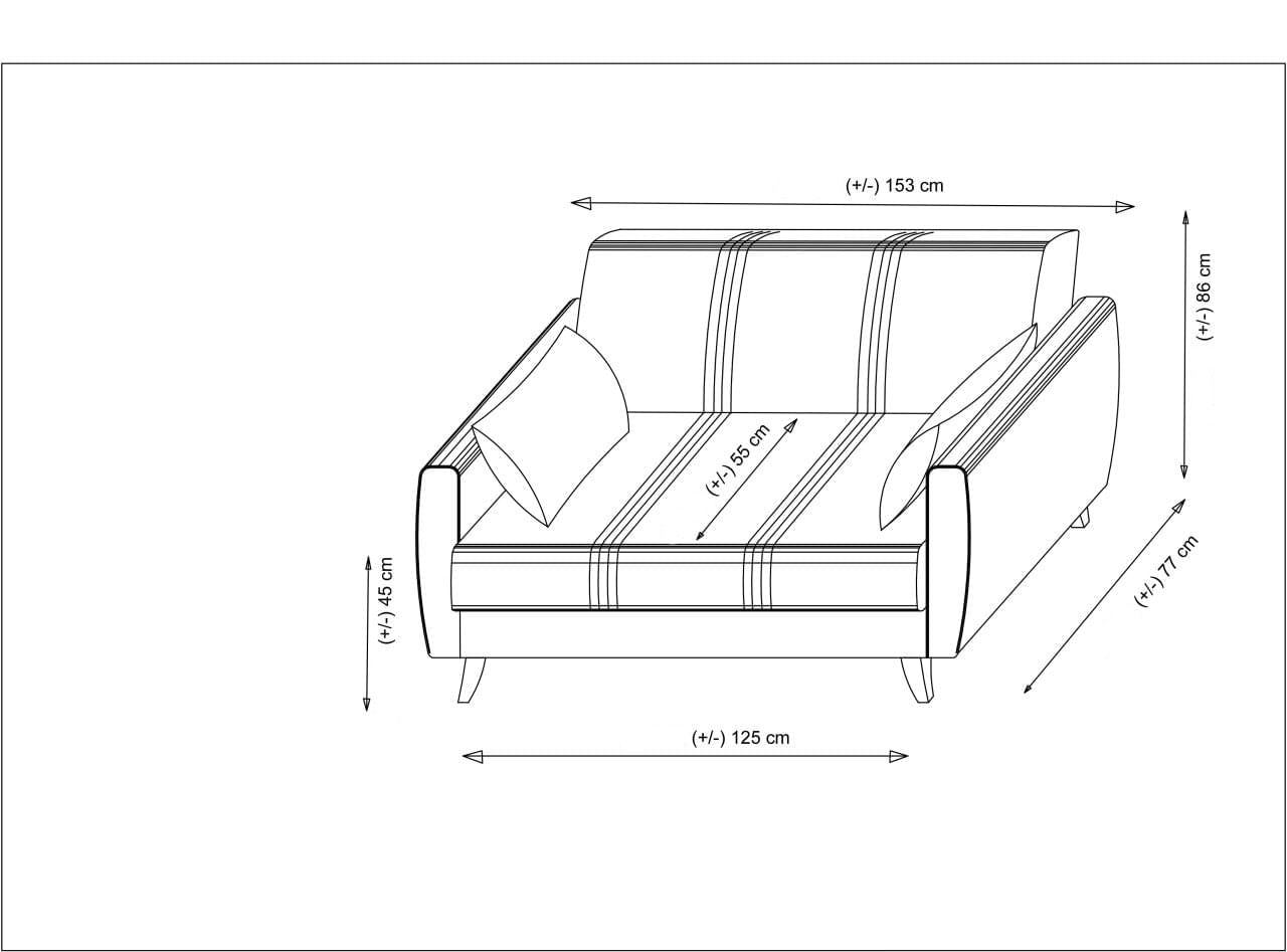 Canapea extensibila 2 locuri, Atelier Del Sofa, metal si lemn, bej, 153x86x77 cm — imaginea 7