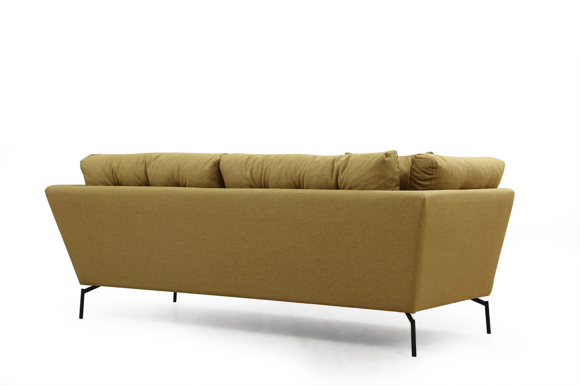 Canapea 3 locuri, Hanah Home, lemn fag si pal, galben verzui, 214x90x84 cm — imaginea 6