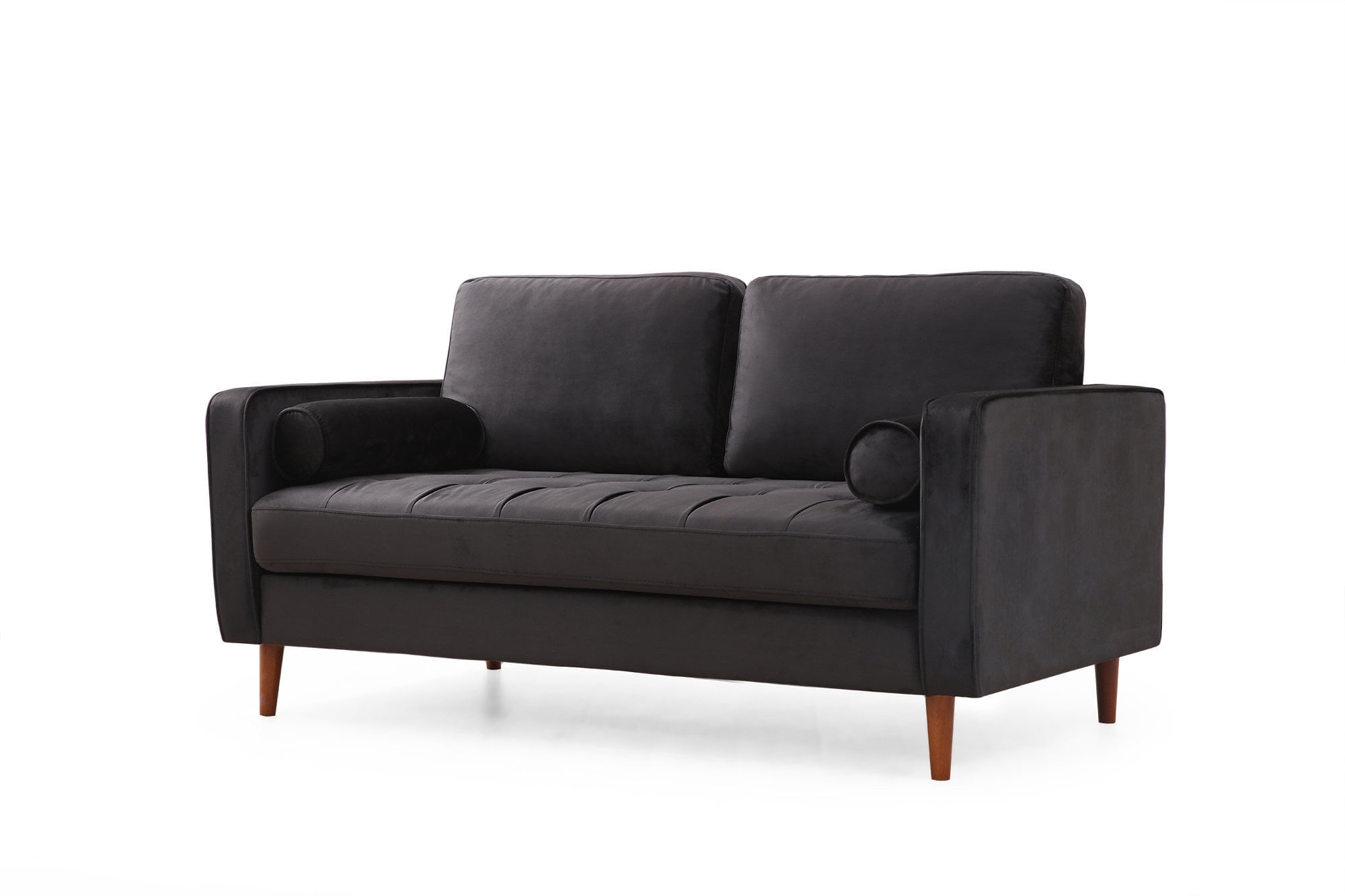 Canapea 2 locuri, Atelier Del Sofa, lemn fag, negru stejar, 175x90x70 cm — imaginea 2