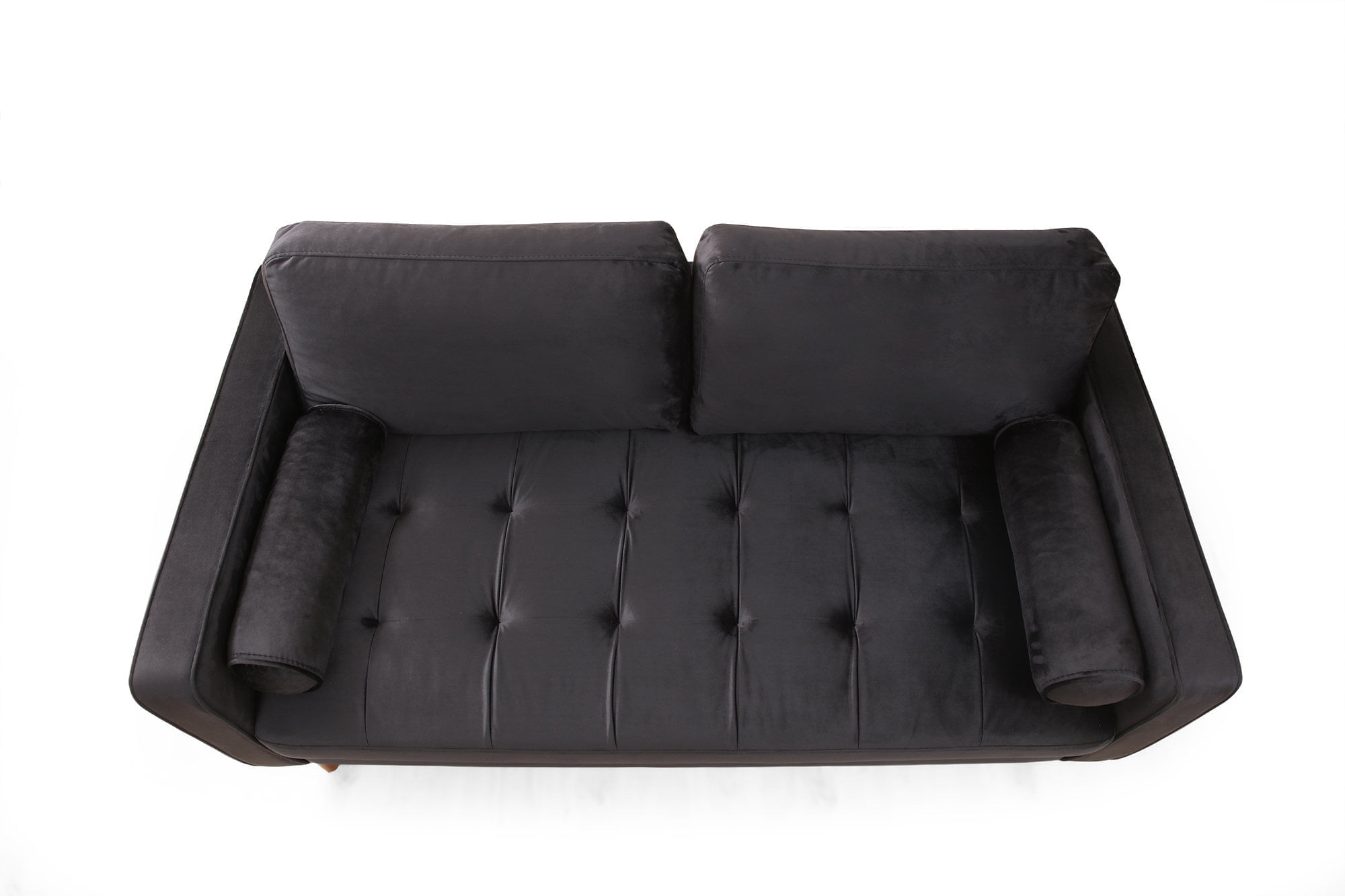 Canapea 2 locuri, Atelier Del Sofa, lemn fag, negru stejar, 175x90x70 cm — imaginea 3