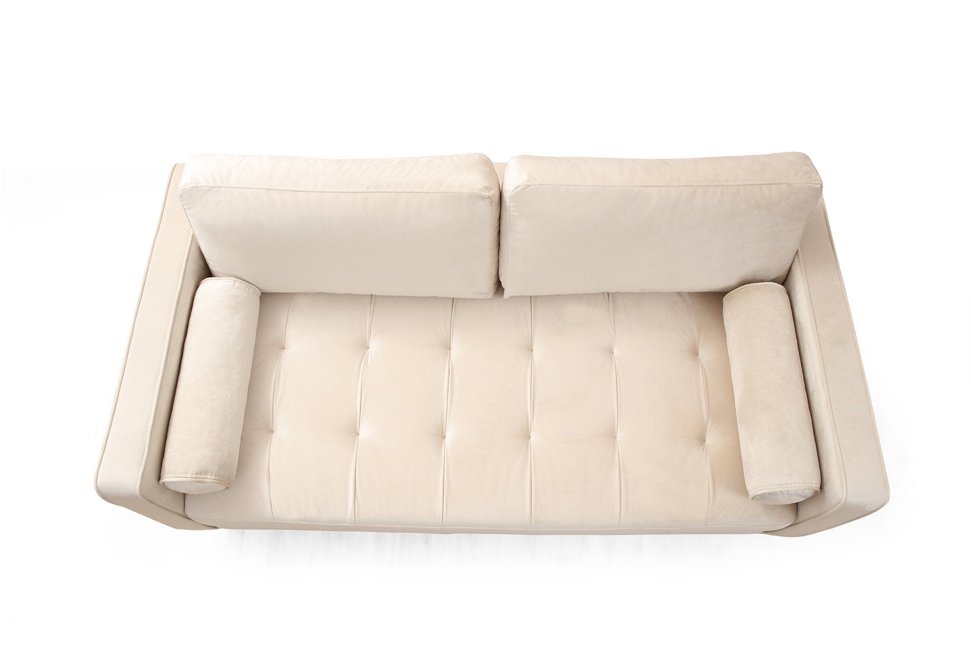 Canapea 2 locuri, Atelier Del Sofa, lemn de fag, bej, 175x90x70 cm — imaginea 5