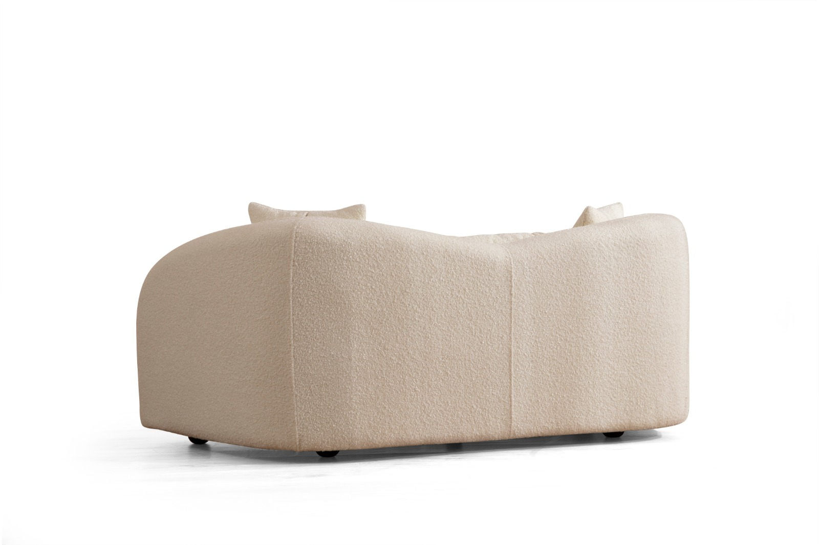 Canapea 2 locuri, Hanah Home, lemn fag si pal, crem, 190x91x76 cm — imaginea 2