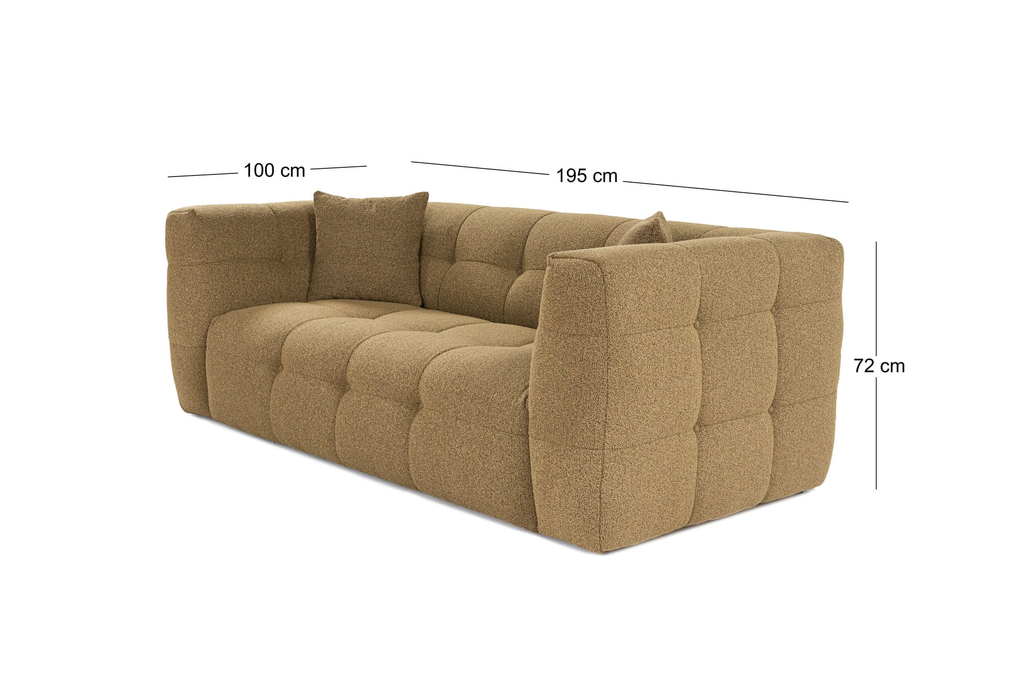 Canapea 2 locuri, Hanah Home, lemn fag si pal, kaki, 195x100x72 cm — imaginea 12