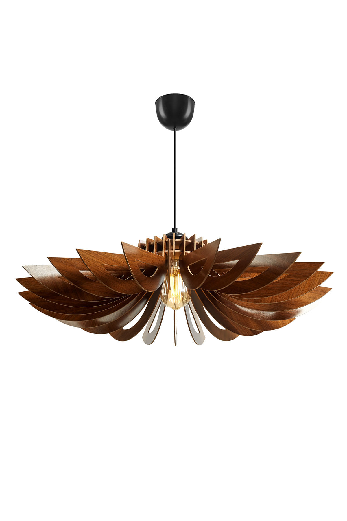 Candelabru, Opviq, mdf, nuc, diametru 68 cm, inaltime 50 cm