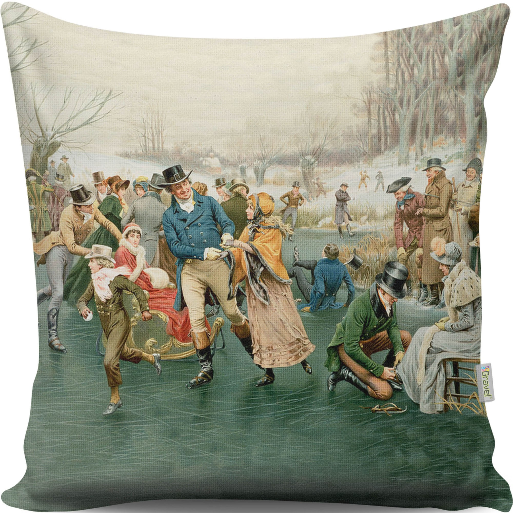 Perna decorativa, Aberto Design, multicolor, 43x43 cm, bumbac si poliester, umplutura siliconica, 420GRC2184