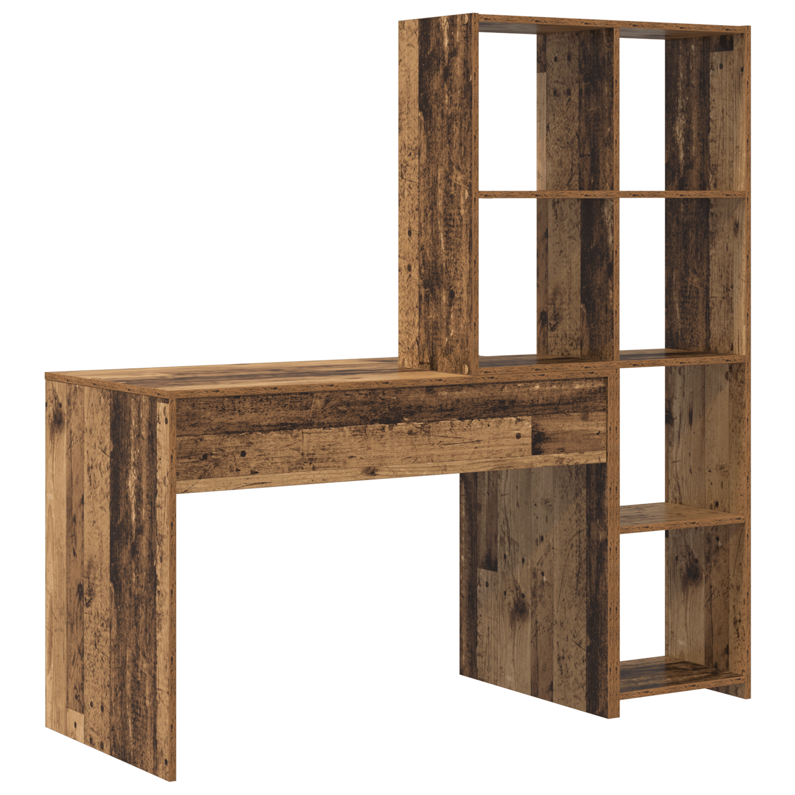 Birou cu raft Lemn vechi 138.5 x 55 x 143 cm Lemn compozit — imaginea 6