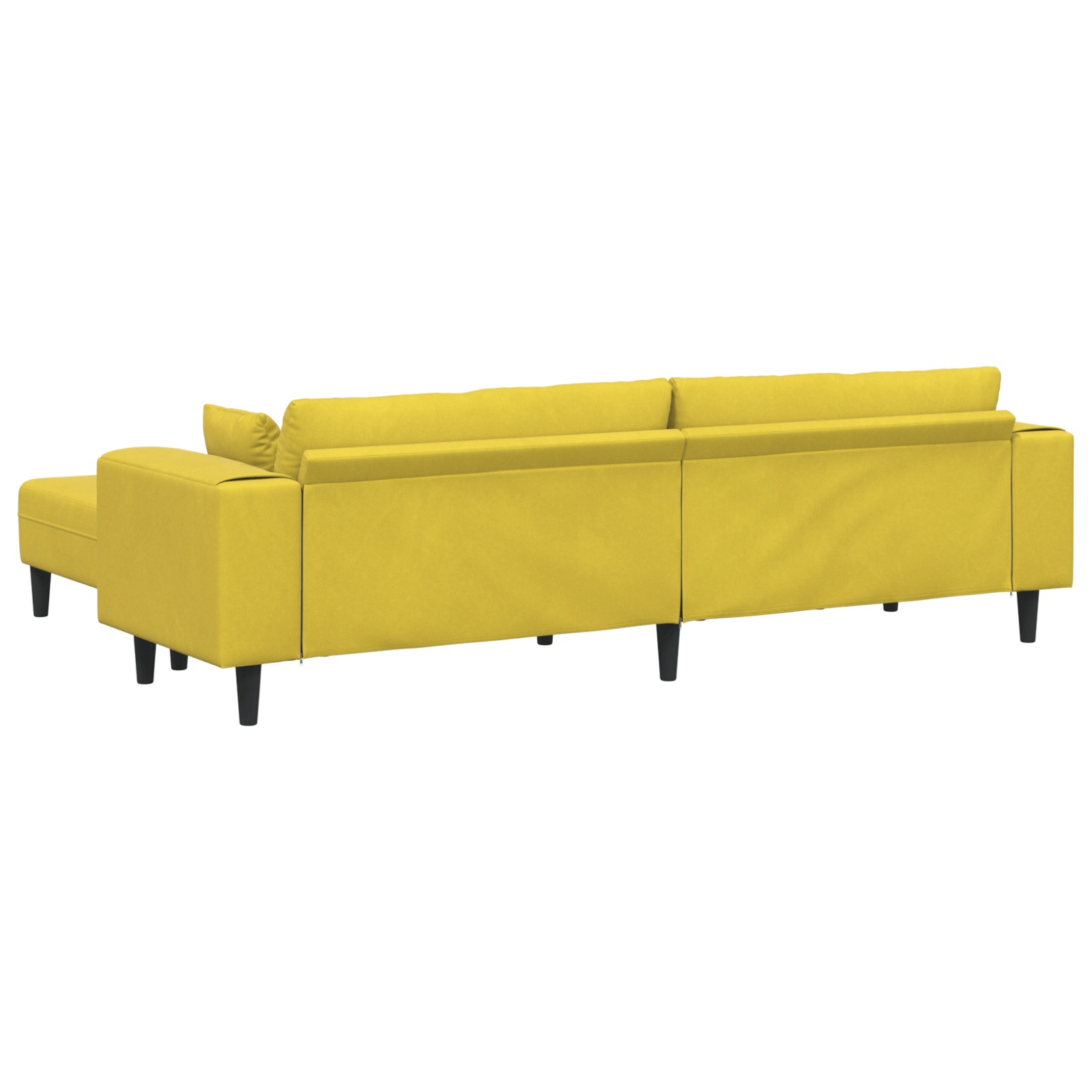 Canapea din catifea cu perna cu perna 3 pcs Galben 208 cm Catifea — imaginea 6