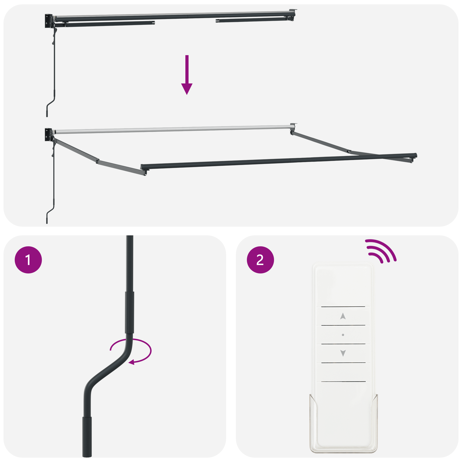Cortina Retractabila Multicolor 300x250 cm Tesatura — imaginea 9