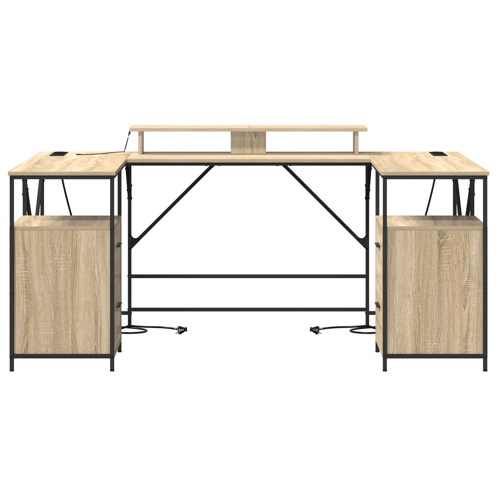 Birou cu sertar Sonoma oak 182 x 101 x 87.5 cm Lemn compozit — imaginea 6