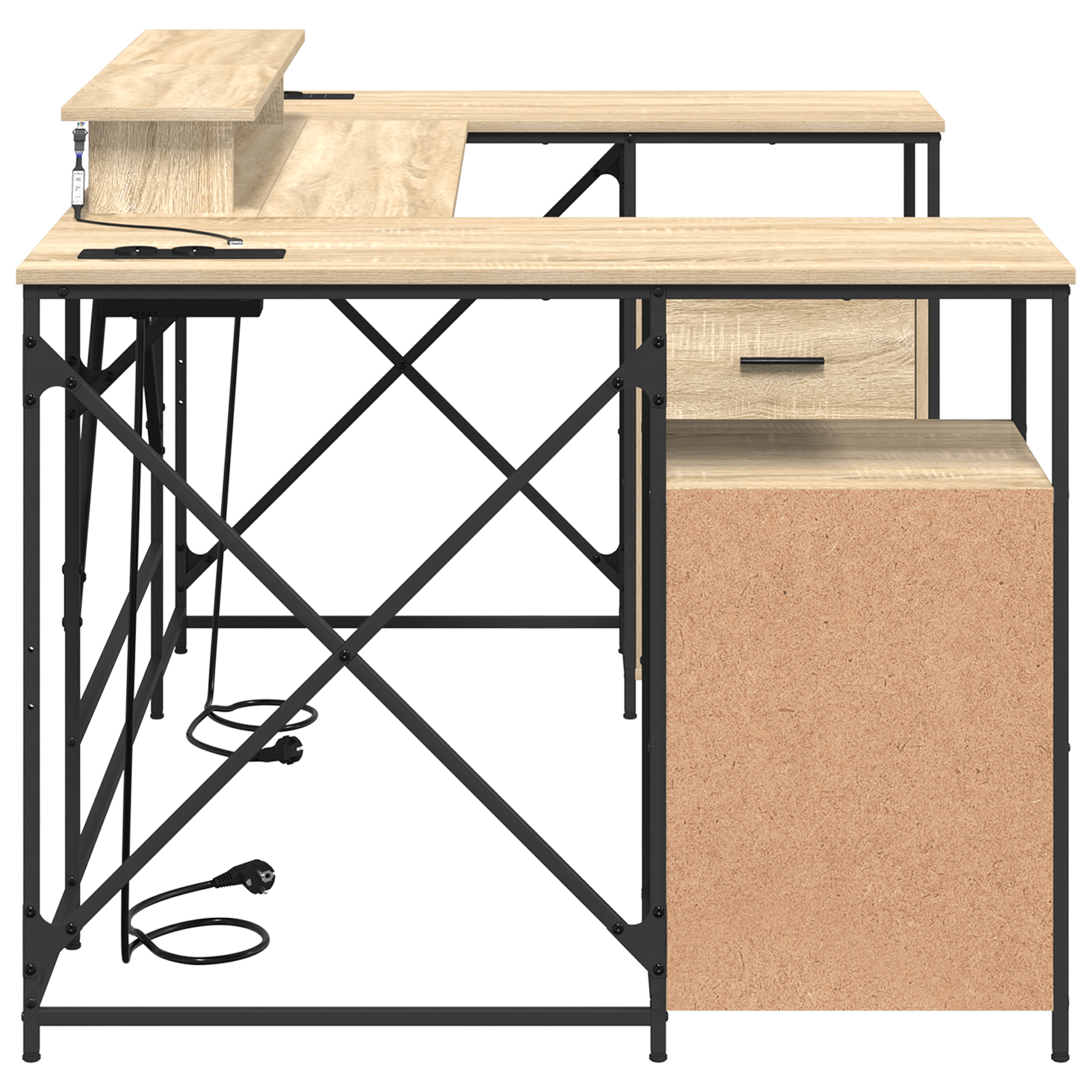Birou cu sertar Sonoma oak 182 x 101 x 87.5 cm Lemn compozit — imaginea 7